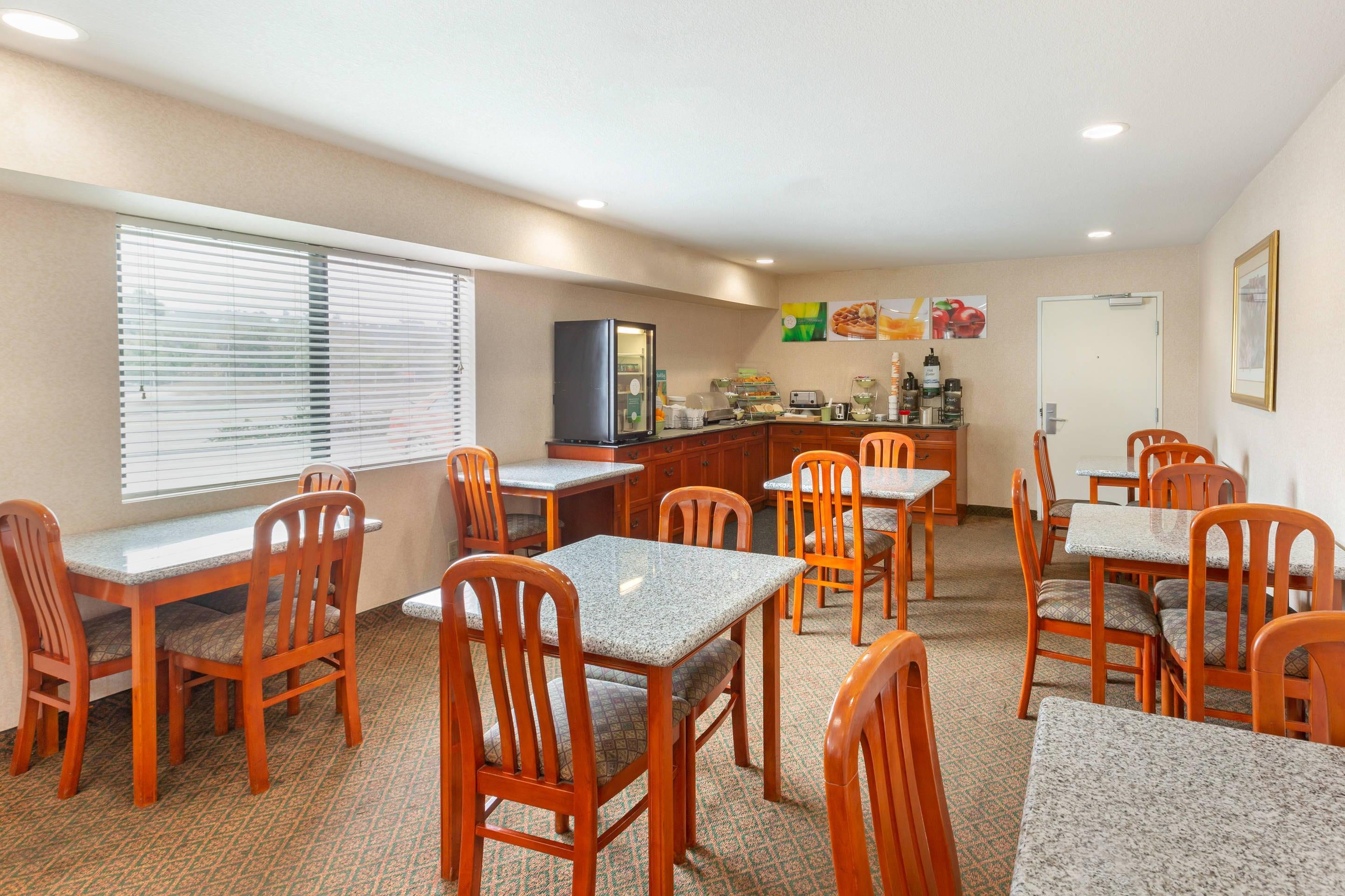 Spacious breakfast area