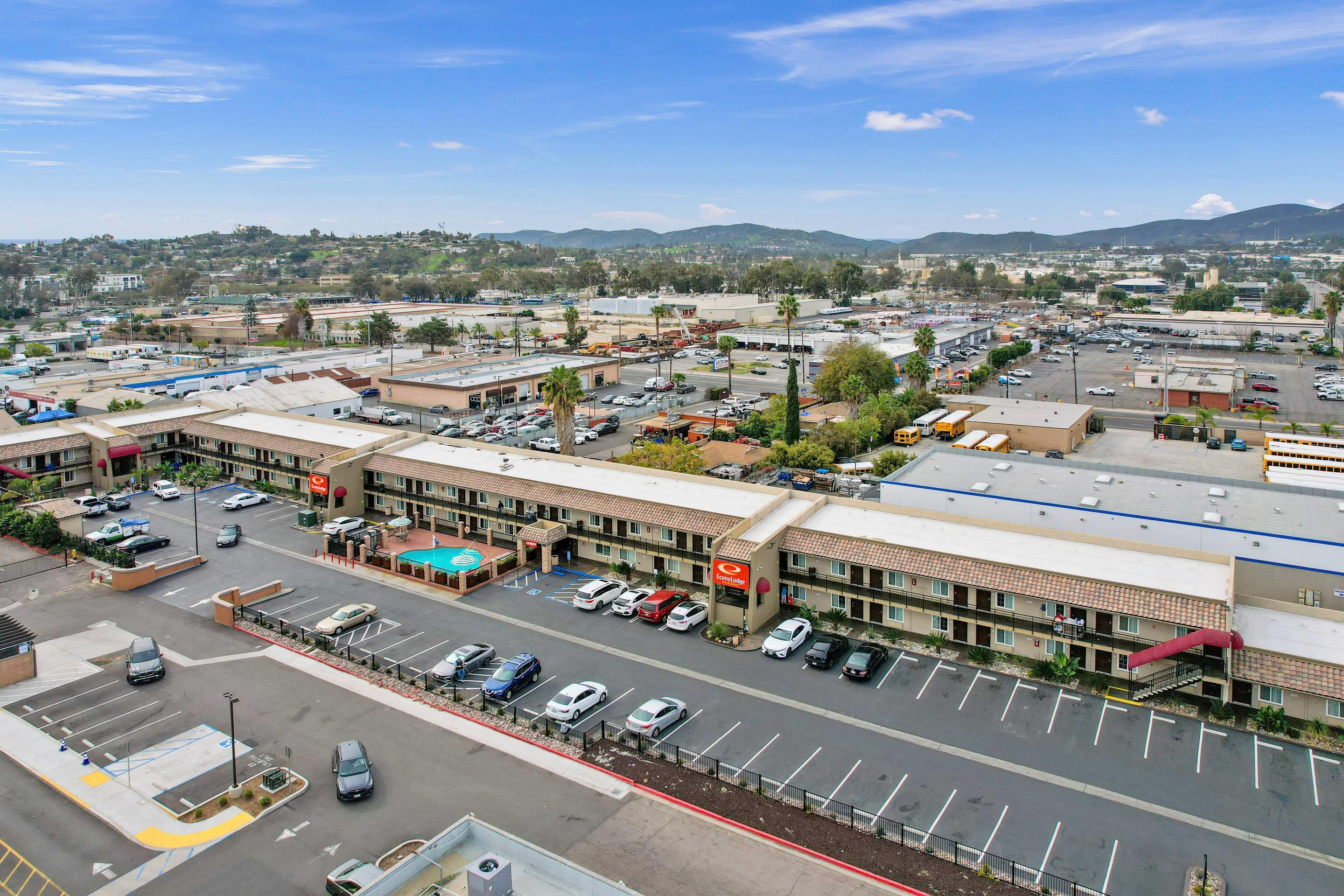 Aerial View | Econo Lodge Inn & Suites Escondido Downtown