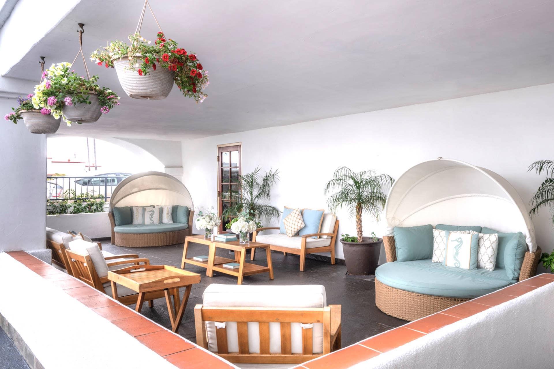 Relax on the hotel patio
