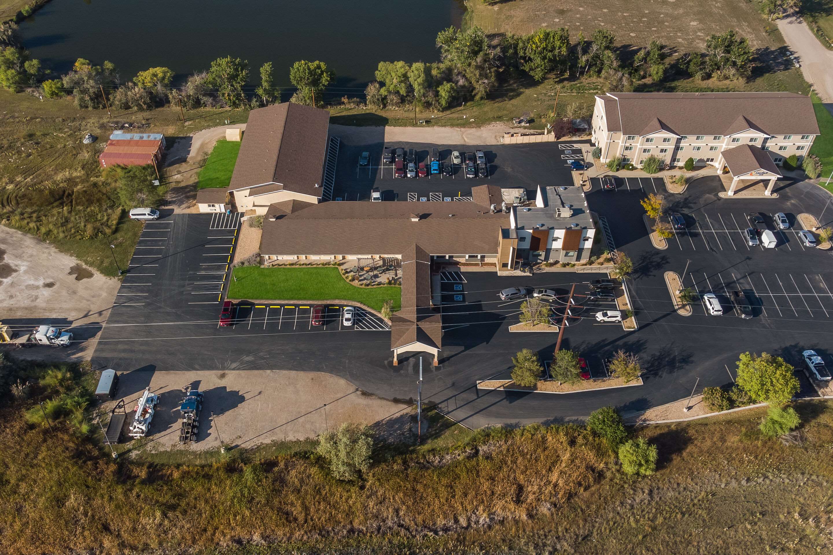 Hotel from the air