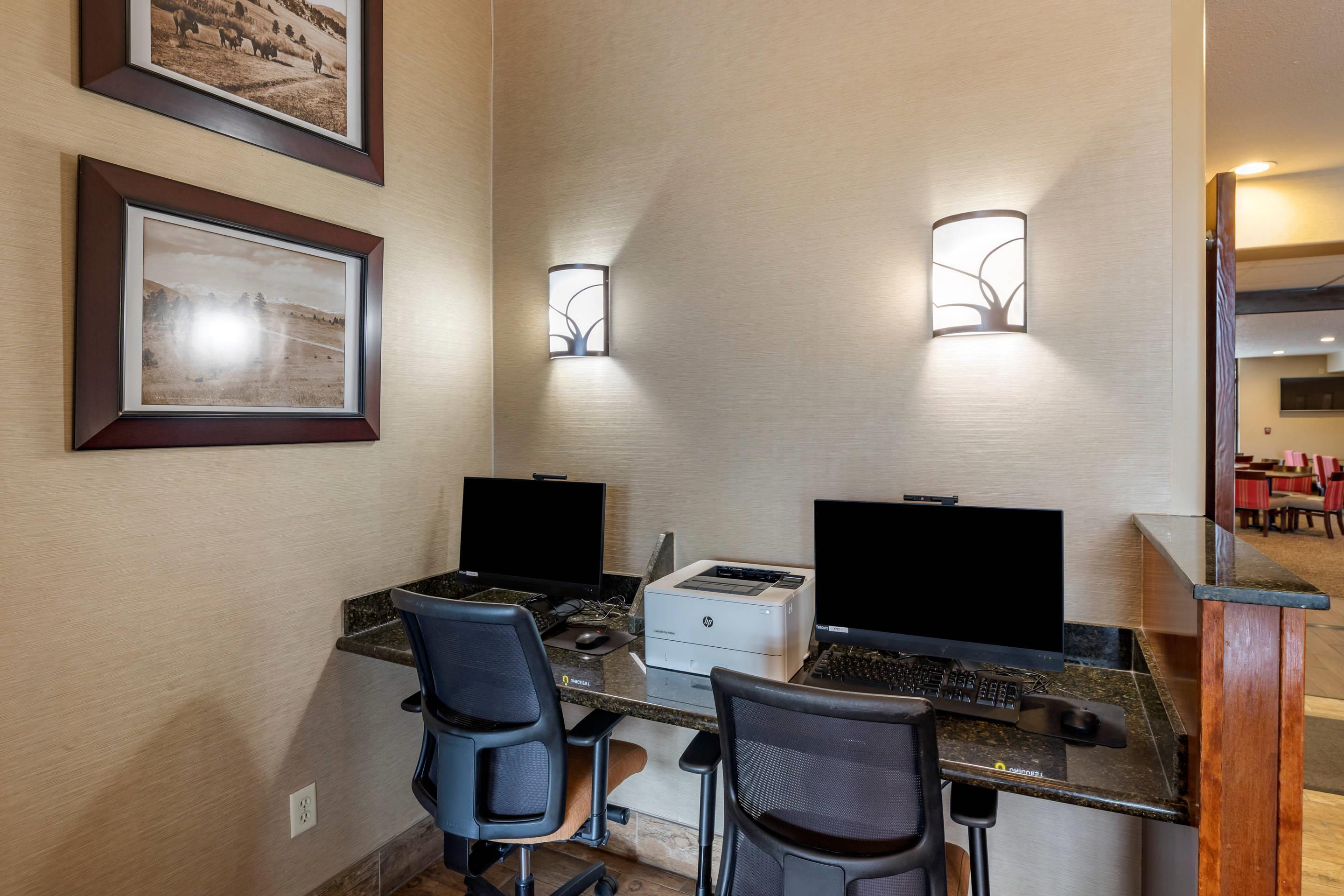 Computer in the lobby