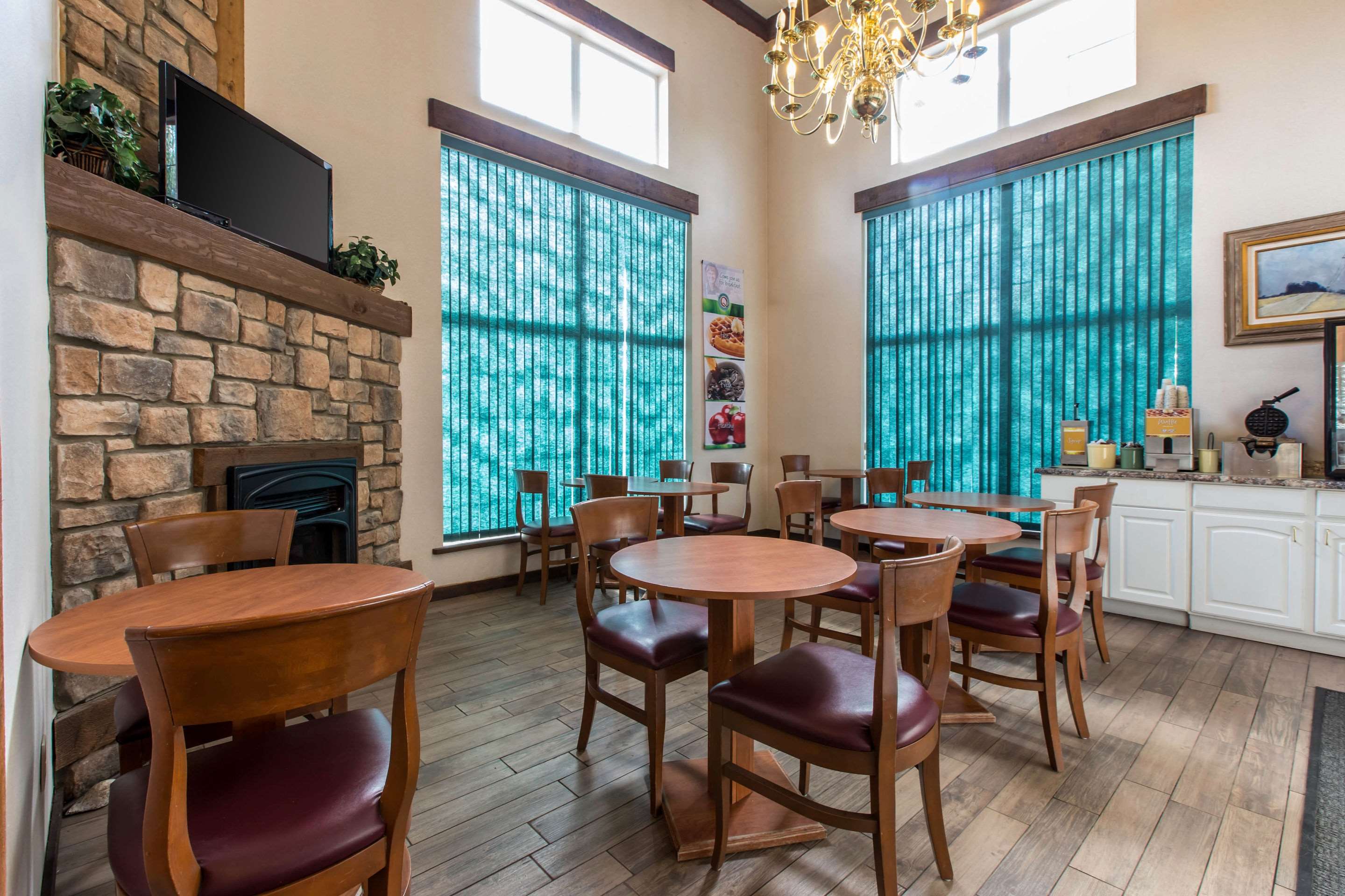 Enjoy breakfast in this seating area
