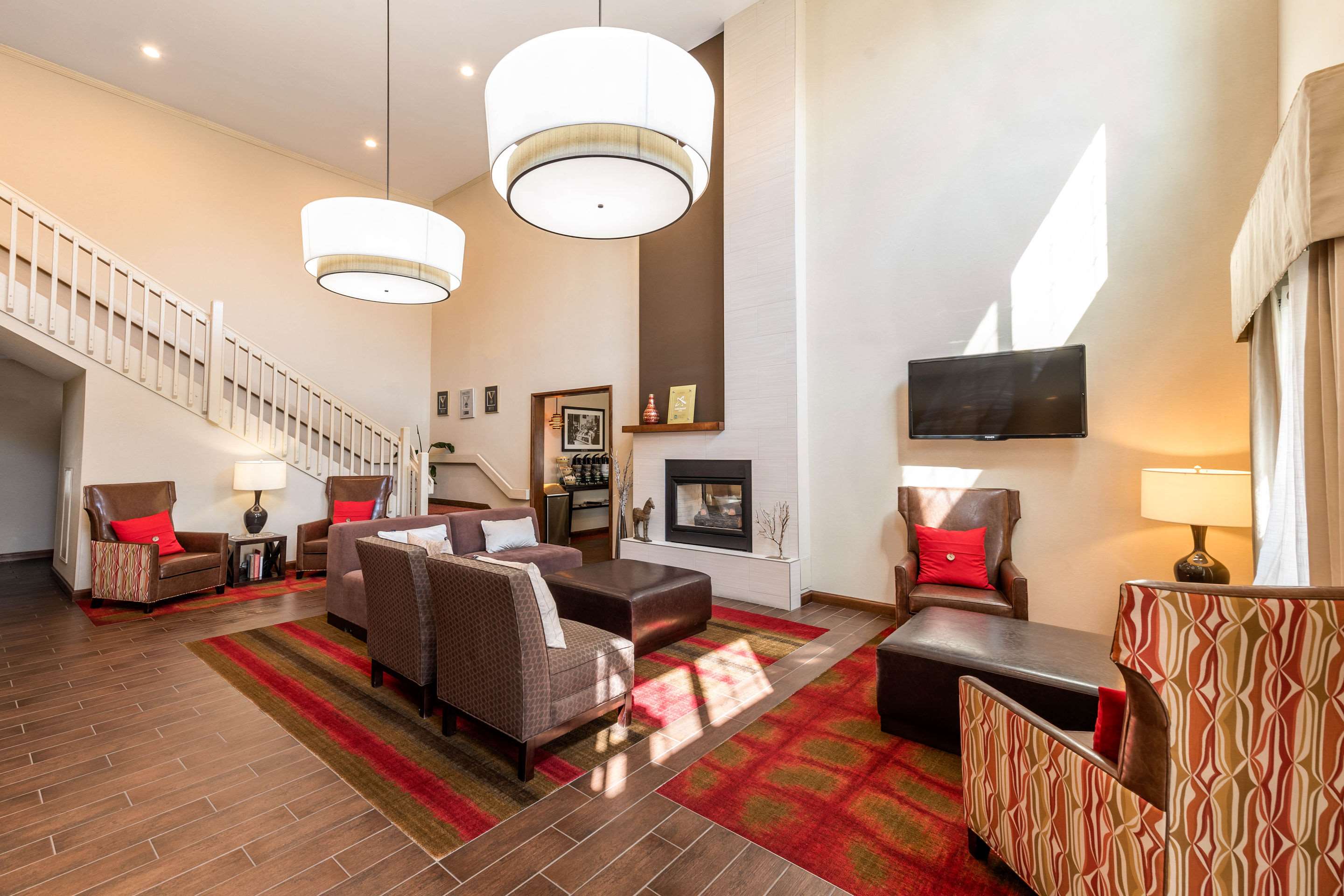 Spacious lobby with sitting area | Quality Inn & Suites University Fort Collins