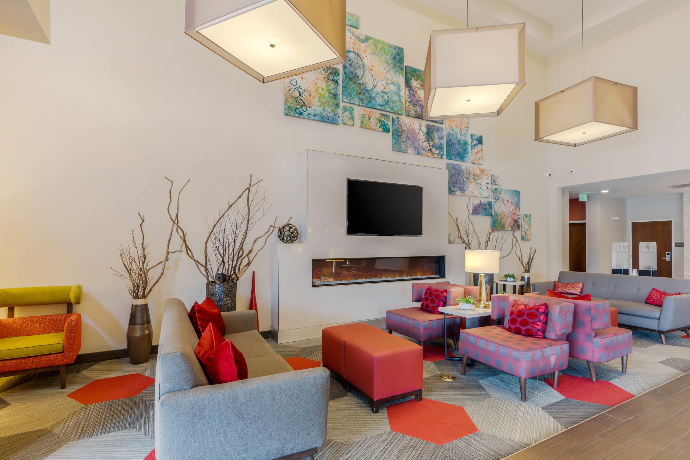 Spacious lobby with sitting area | Comfort Suites Loveland