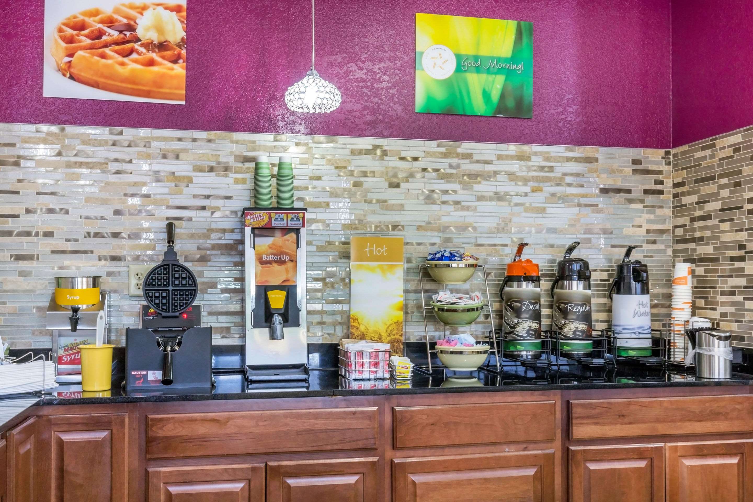 Free breakfast with waffles