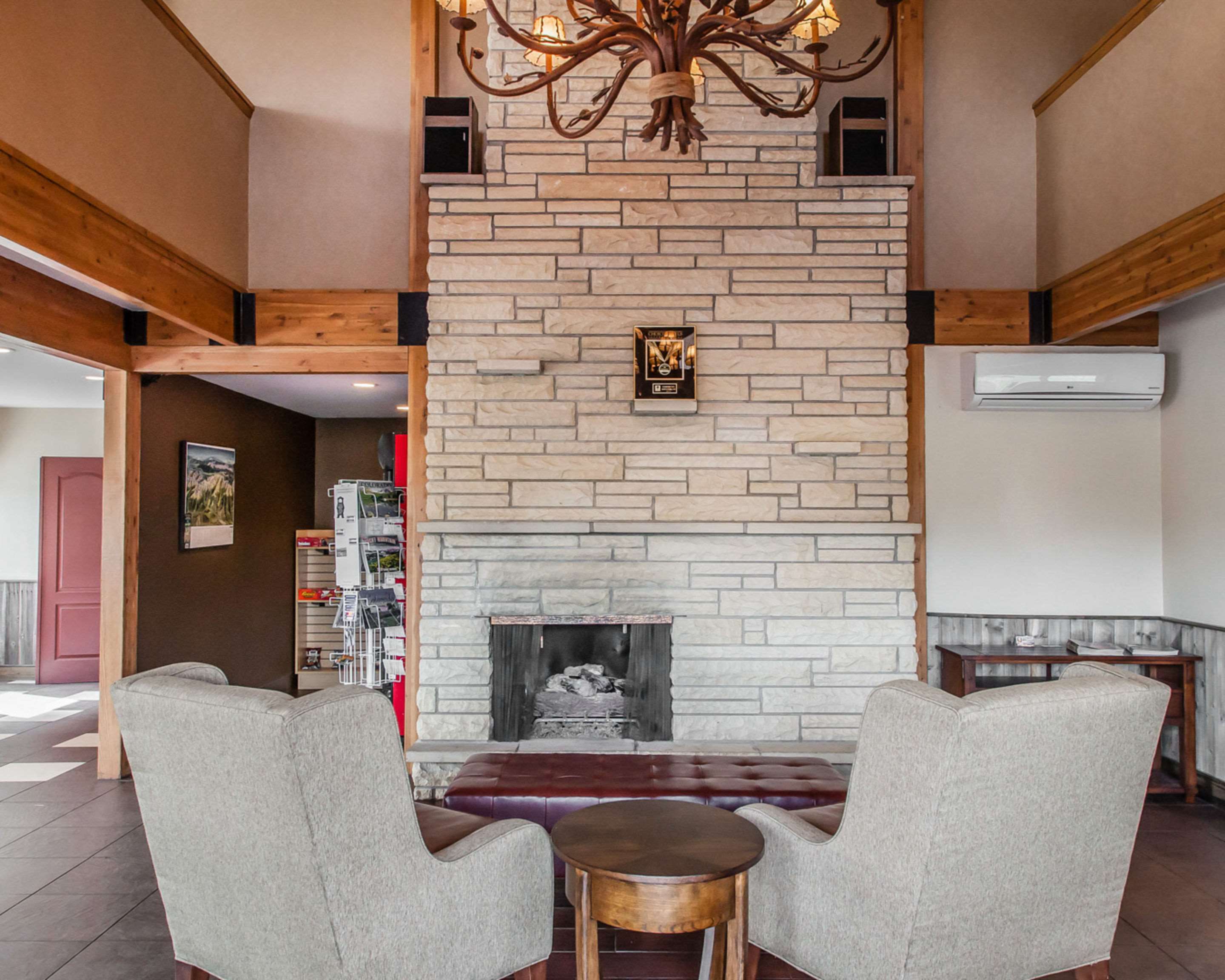 Spacious lobby with sitting area