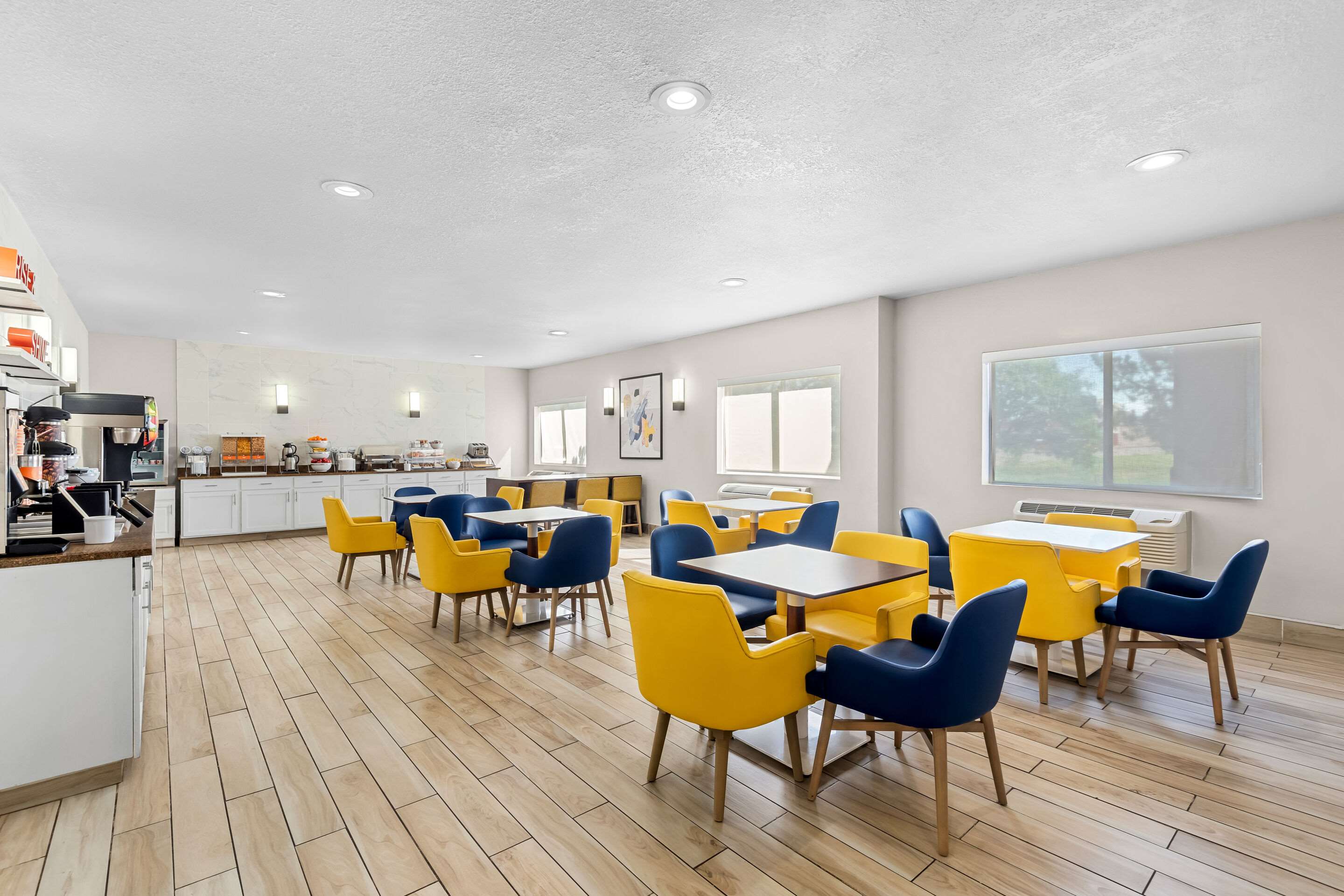 Enjoy breakfast in this seating area