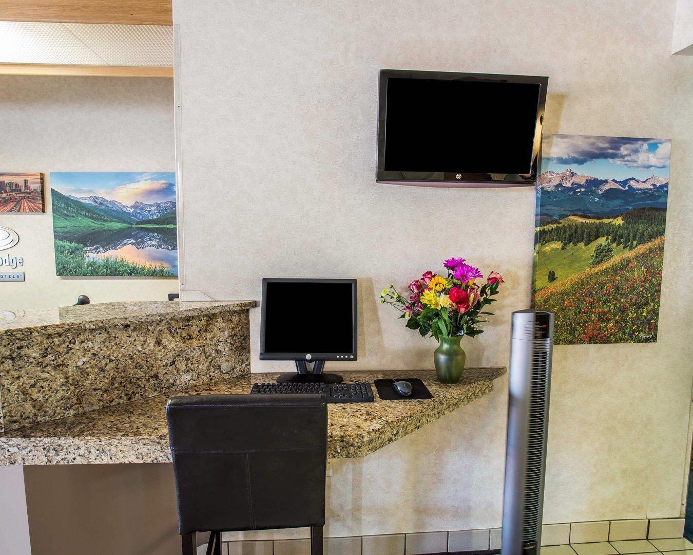 Computer in the lobby