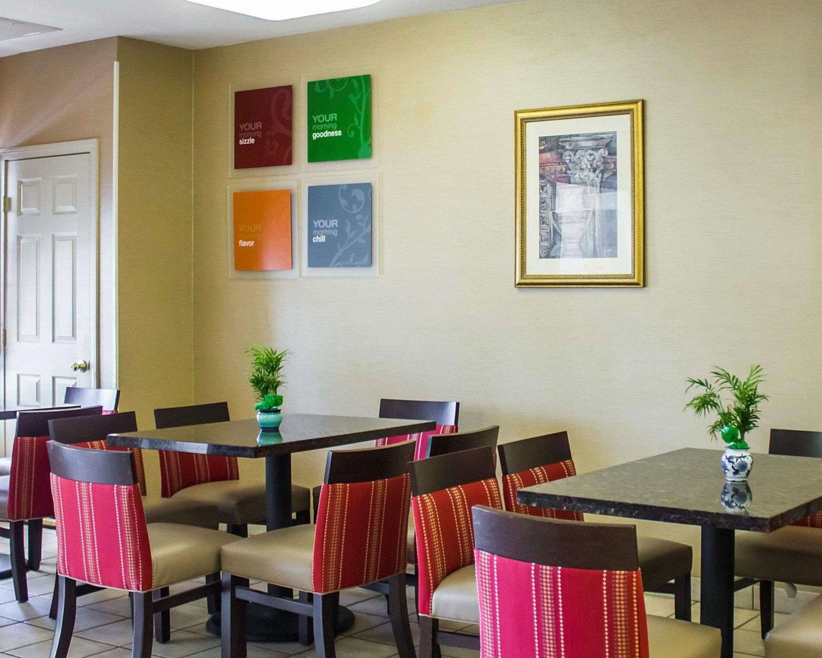 Enjoy breakfast in this seating area