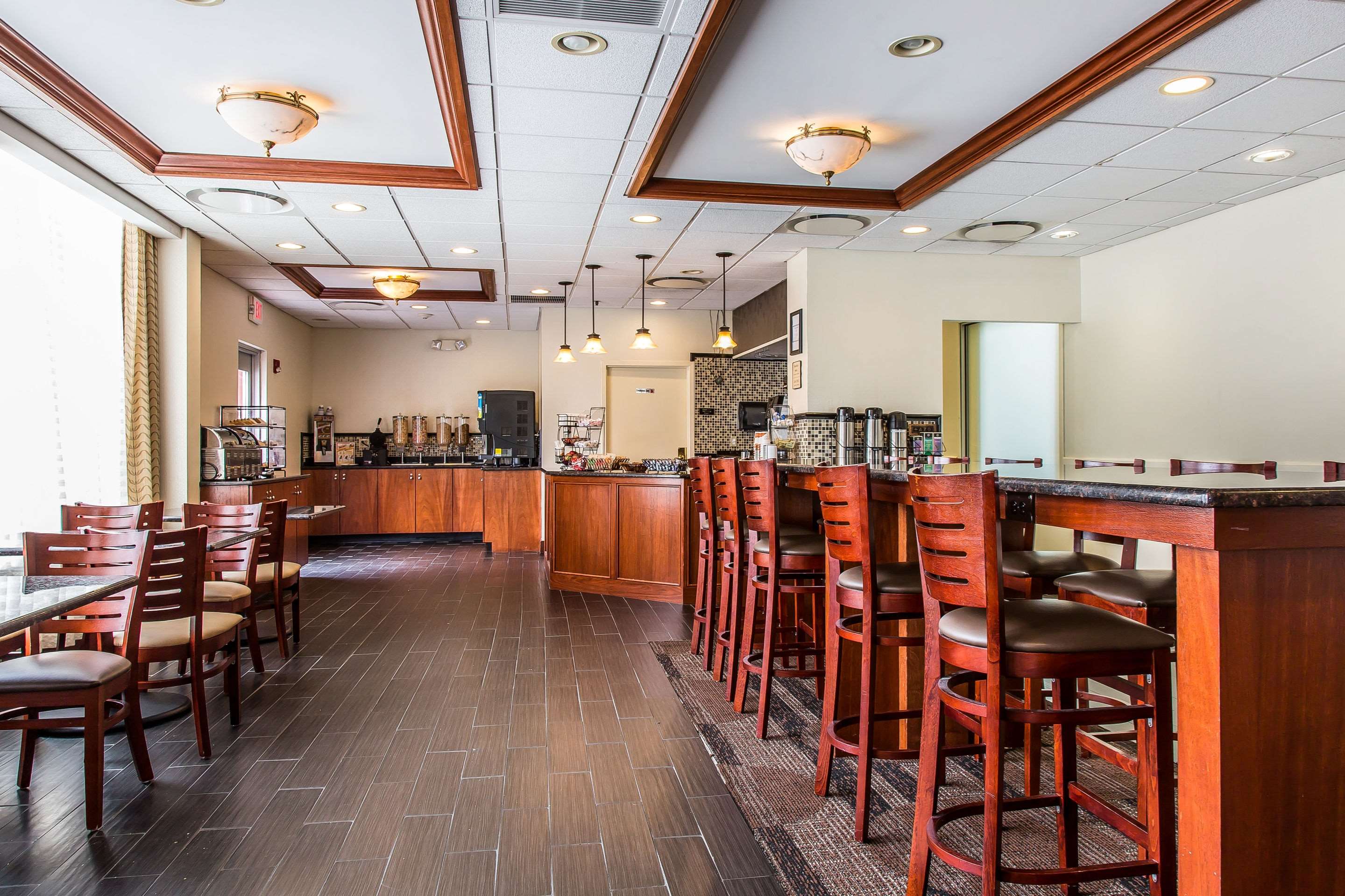 Enjoy breakfast in this seating area