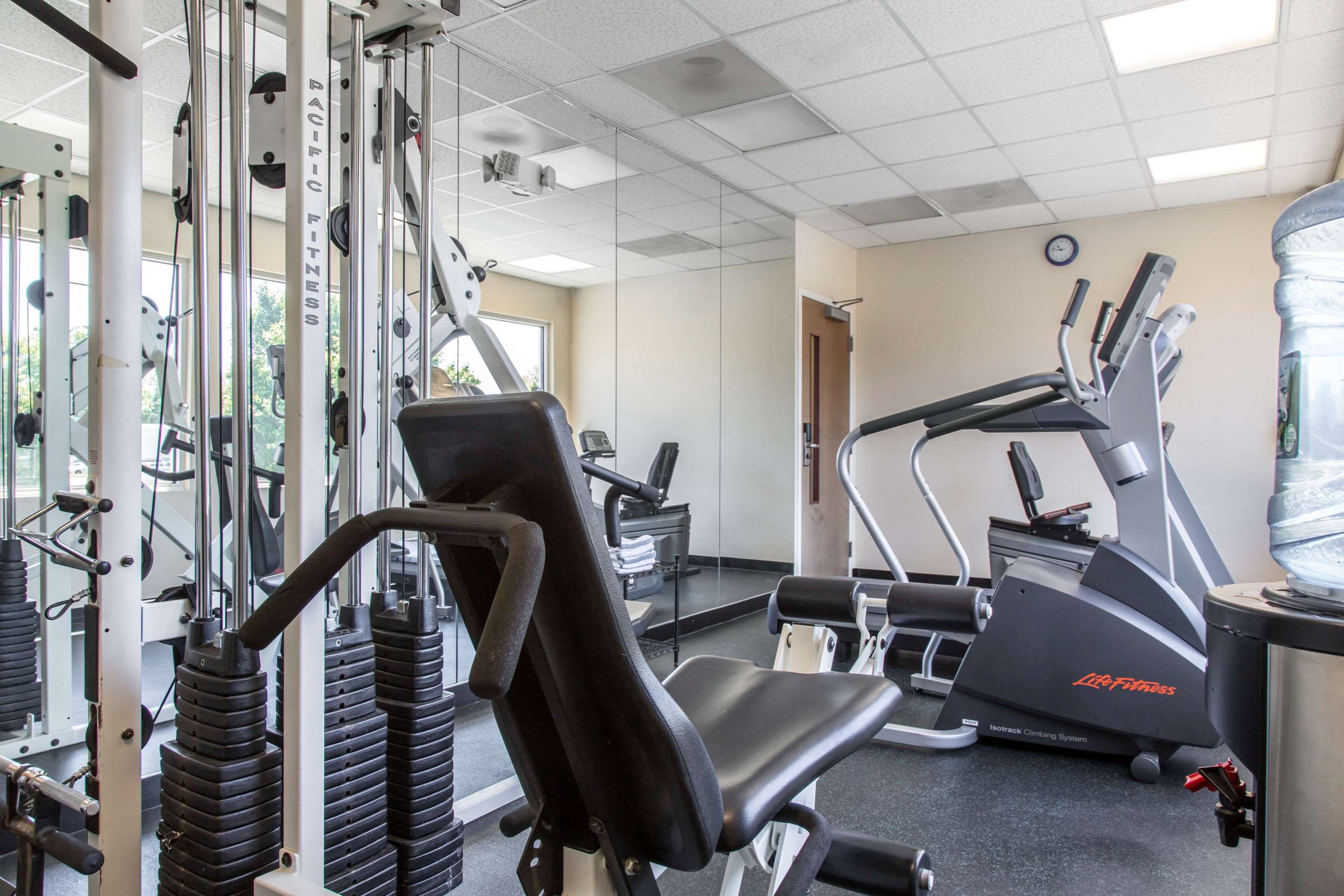 Exercise room with cardio equipment