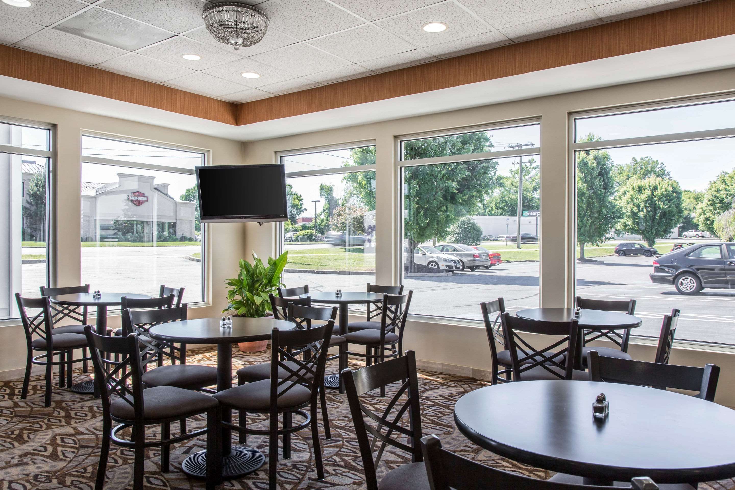 Enjoy breakfast in this seating area