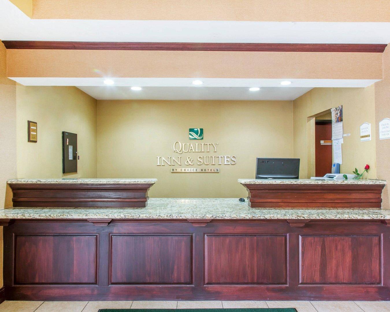 Front desk with friendly staff | Quality Inn & Suites