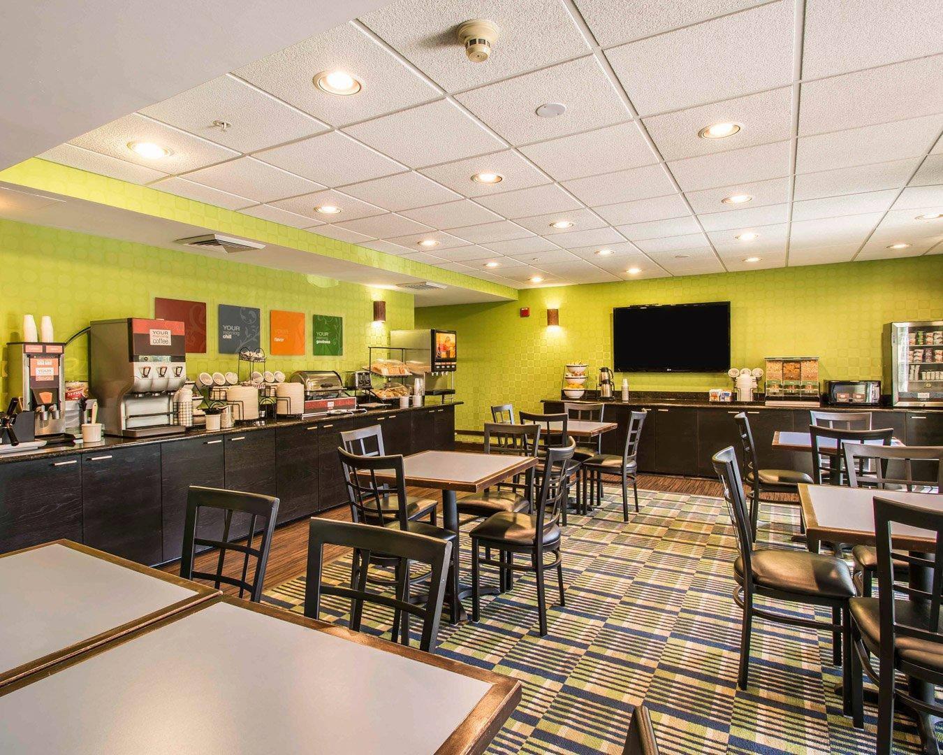 Spacious breakfast area