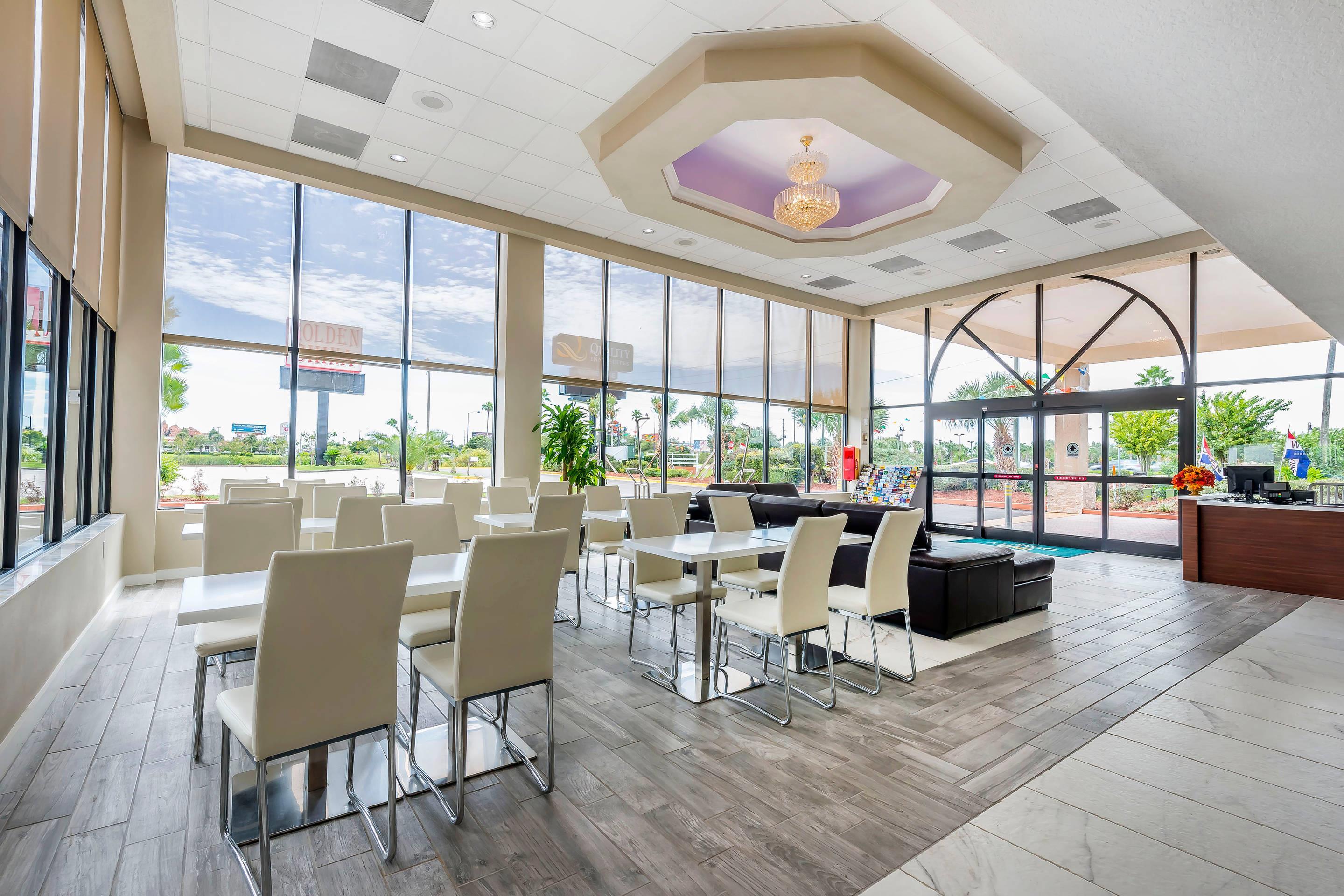 Spacious lobby with sitting area | Quality Inn & Suites By The Lake
