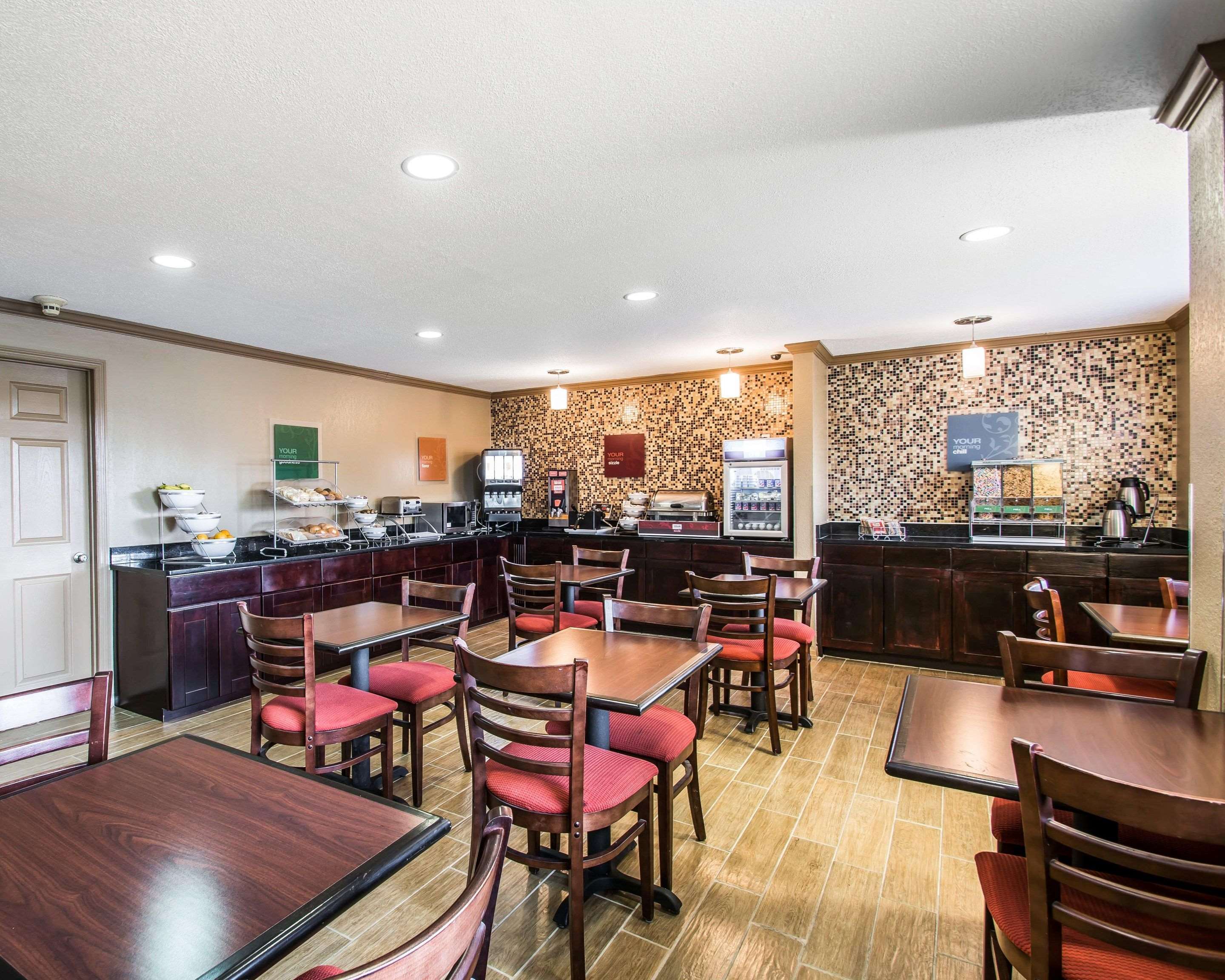 Enjoy breakfast in this seating area