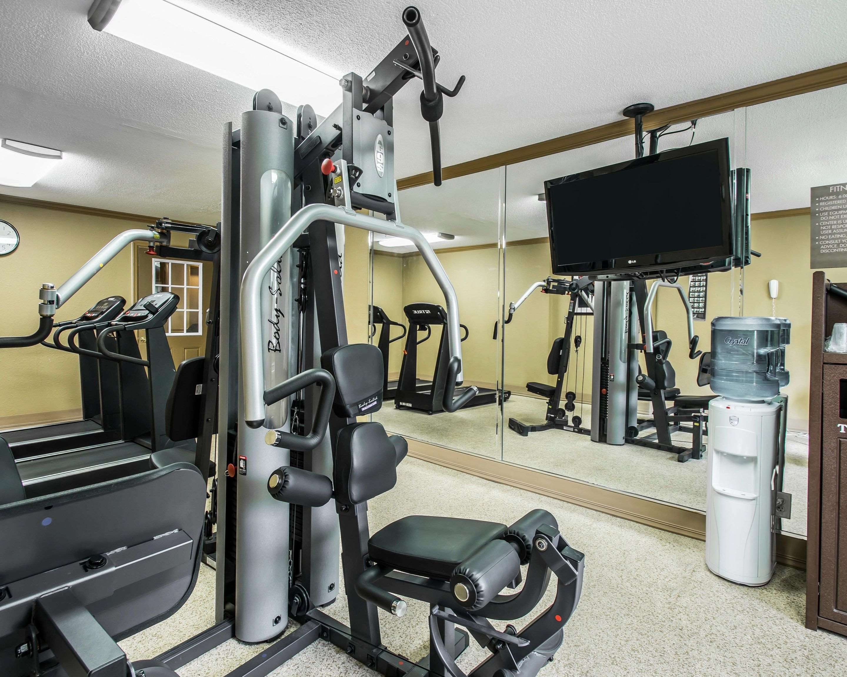 Exercise room with television