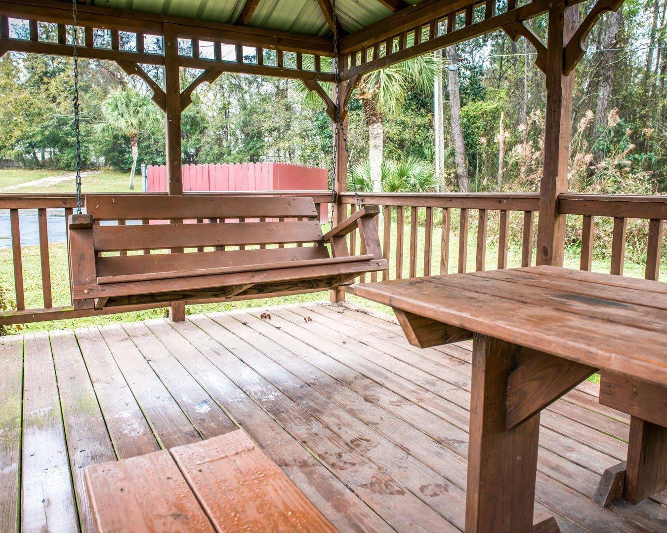 Relax in the hotel's gazebo