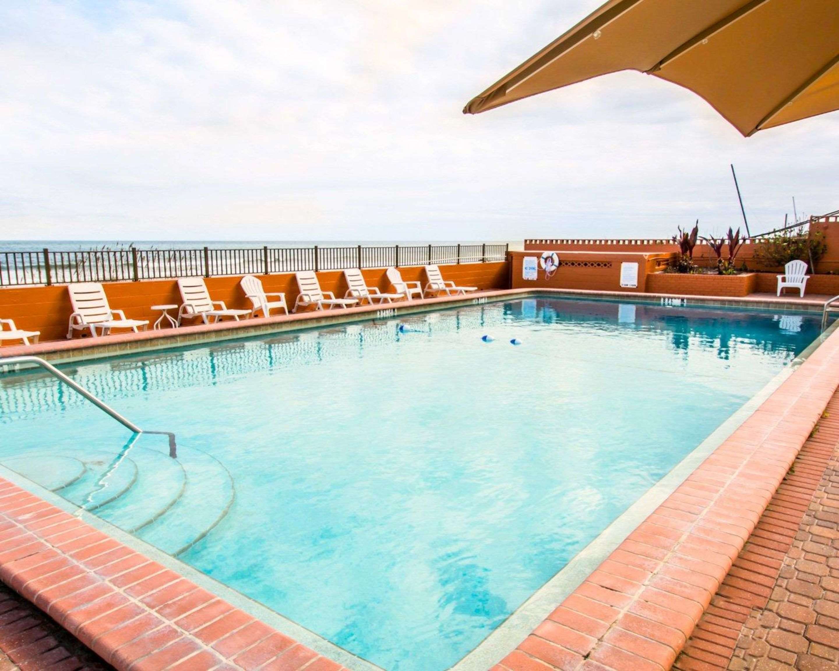 Outdoor pool with sundeck