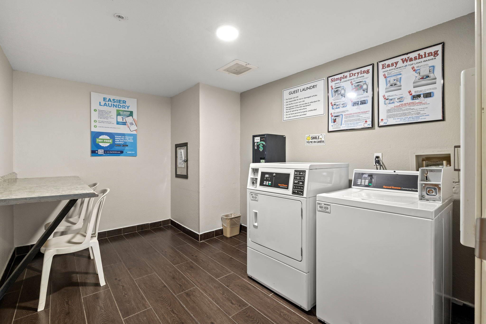 Guest laundry facilities