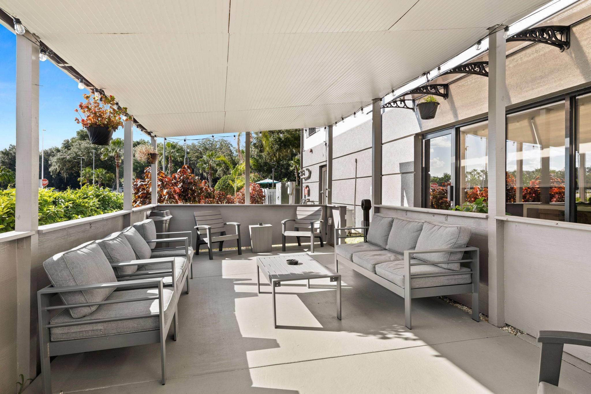 Hotel patio