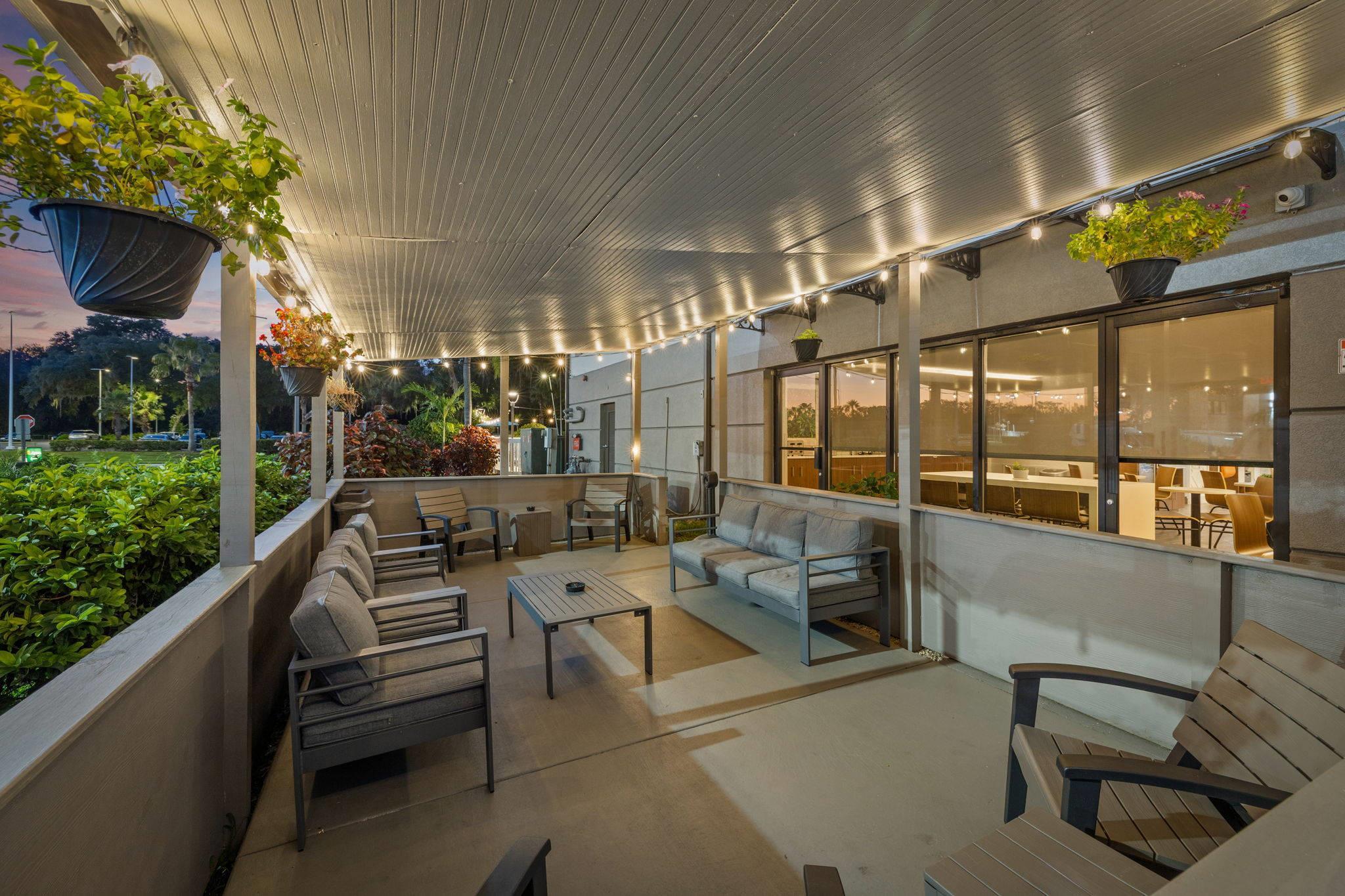 Hotel patio