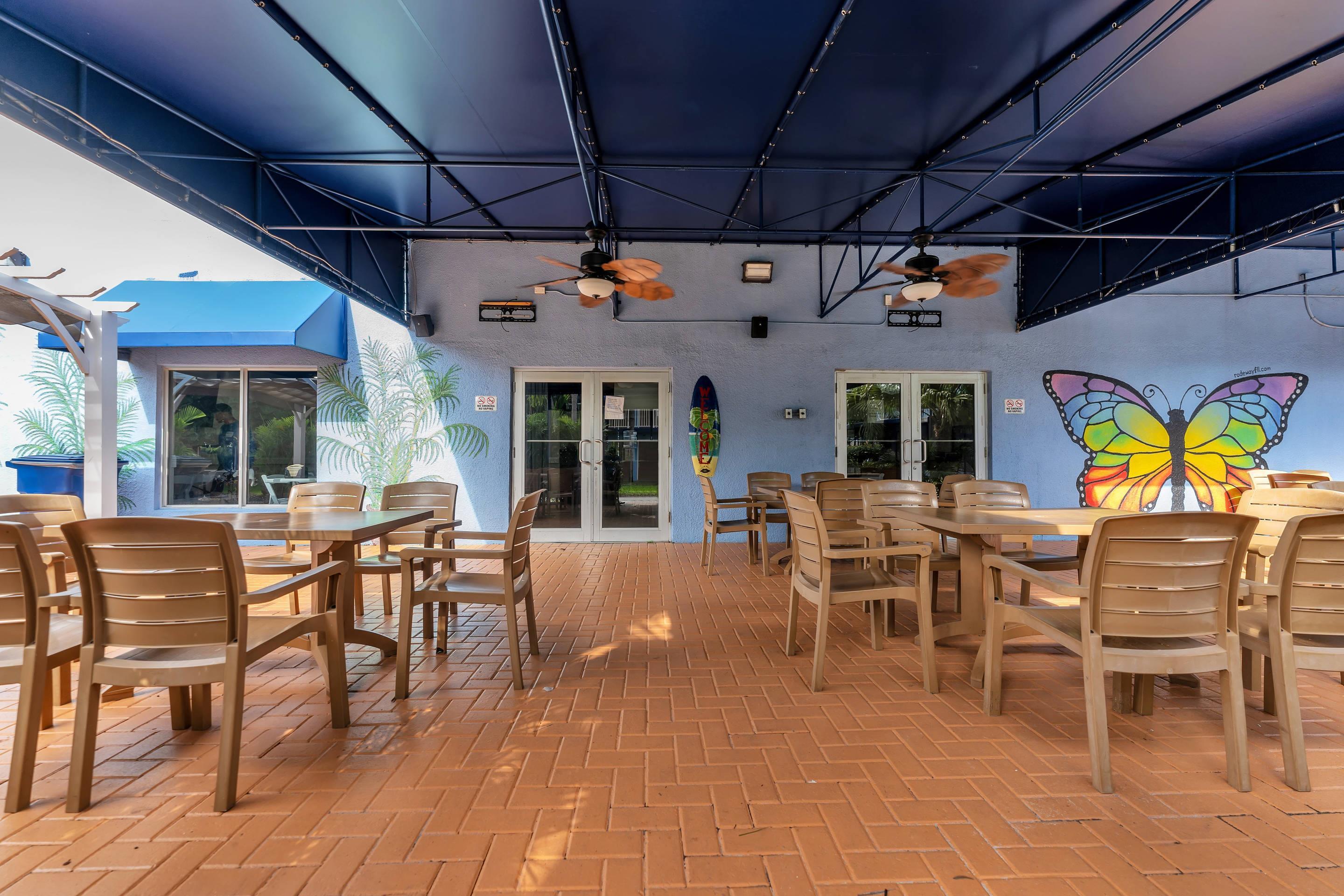 Hotel patio