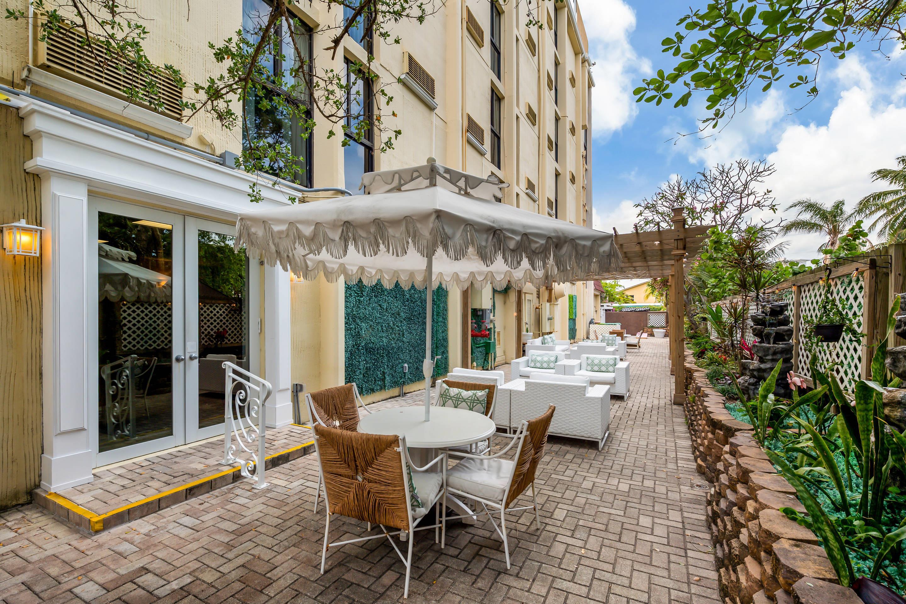 Hotel patio