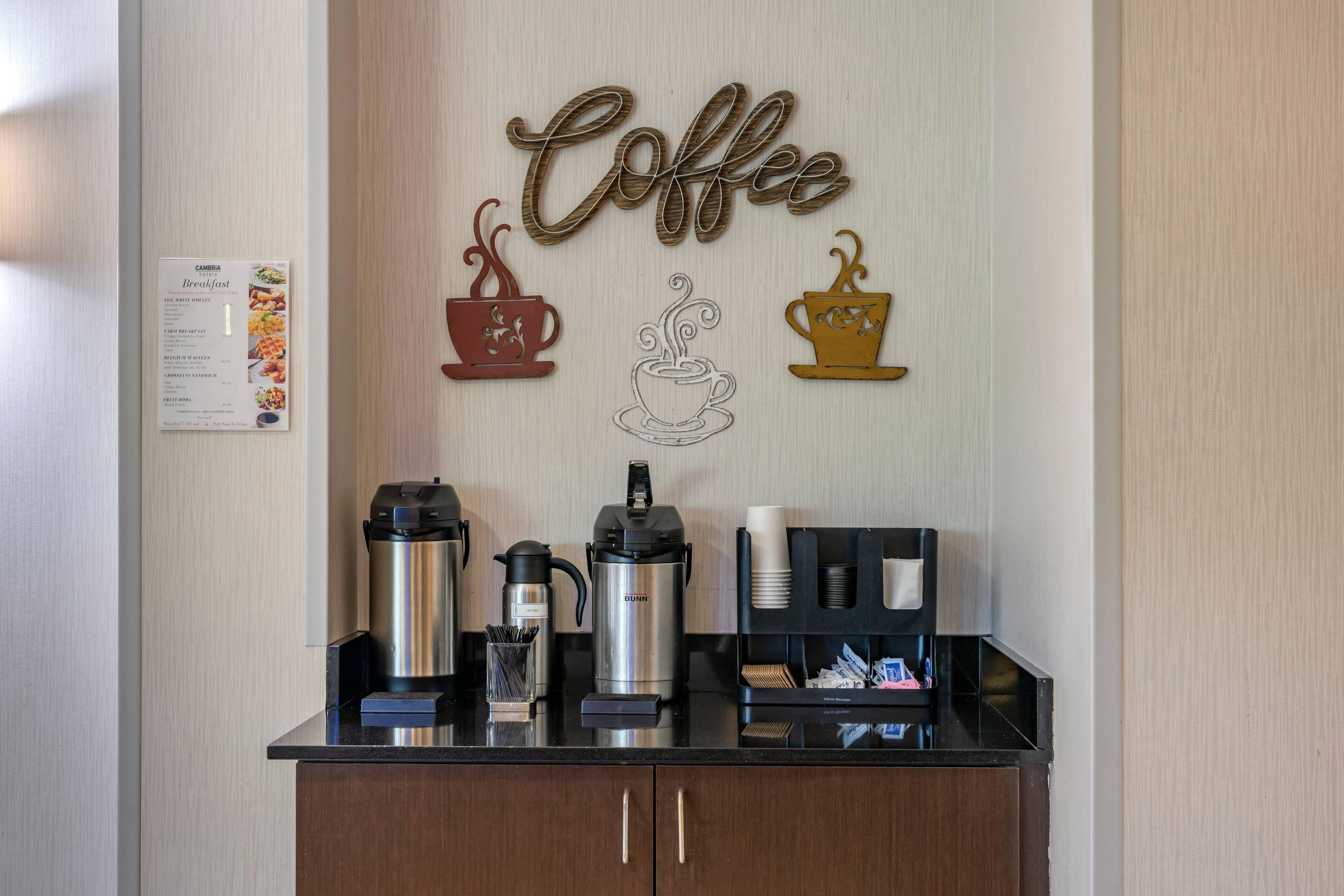 Complimentary coffee | Cambria Hotel Ft Lauderdale, Airport South & Cruise Port