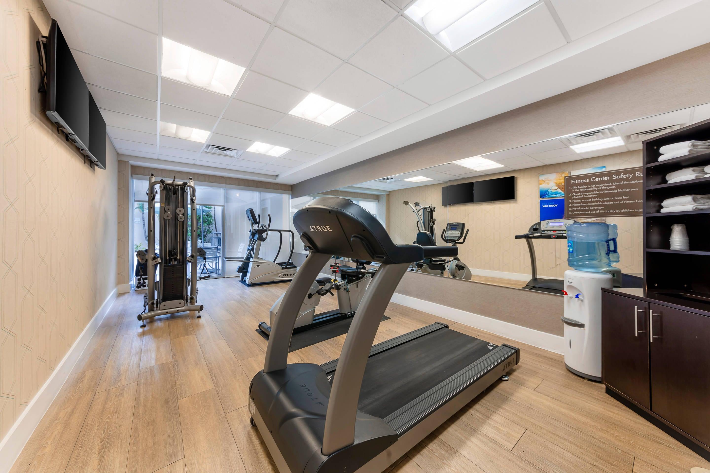 Fitness center with television | Comfort Suites Miami Airport North