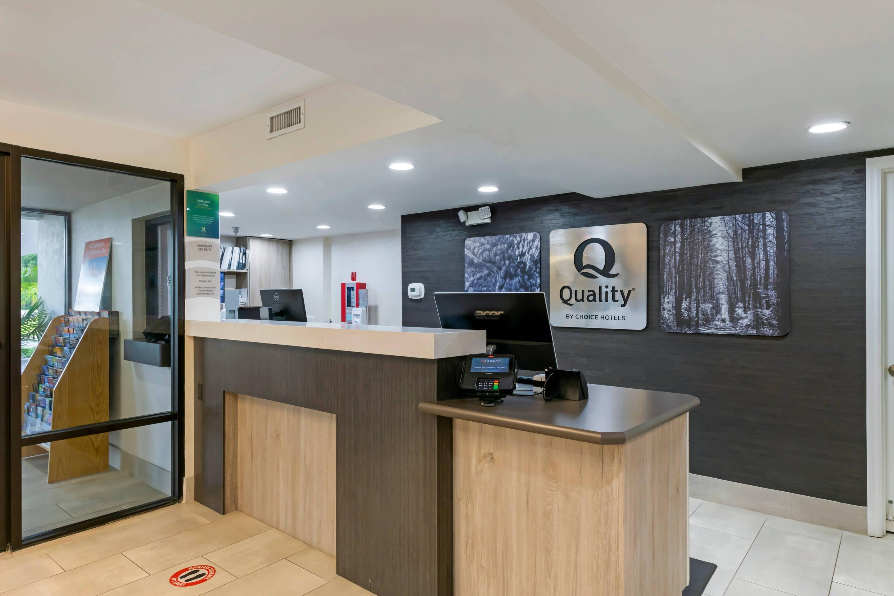 Front desk with friendly staff | Quality Inn St. Augustine Outlet Mall