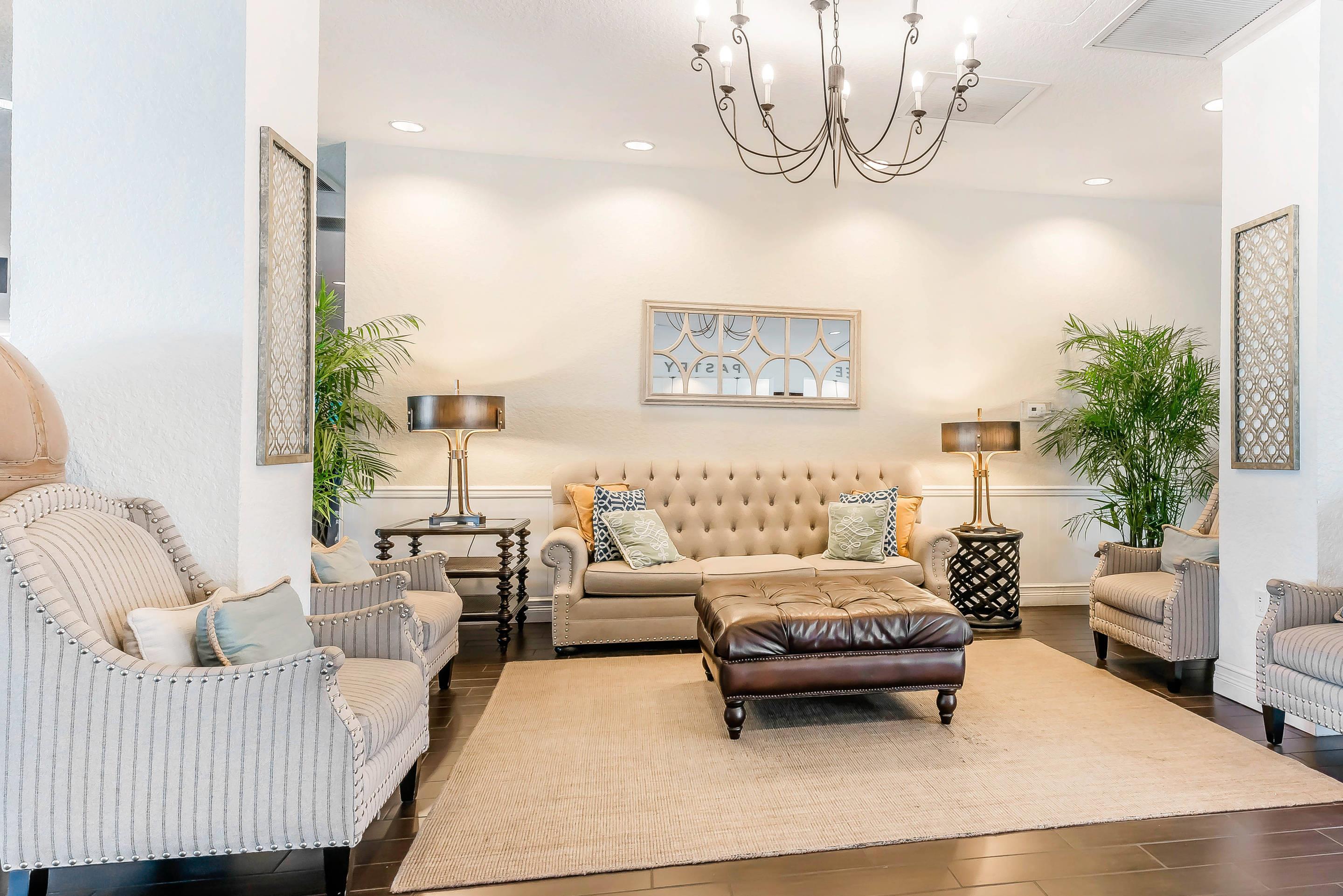 Spacious lobby with sitting area | Bluegreen Vacations Fountains, Ascend Resort Collection