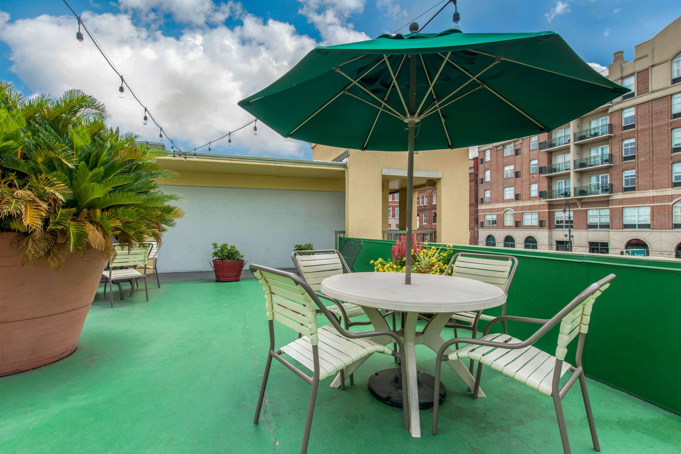 Enjoy the hotel patio