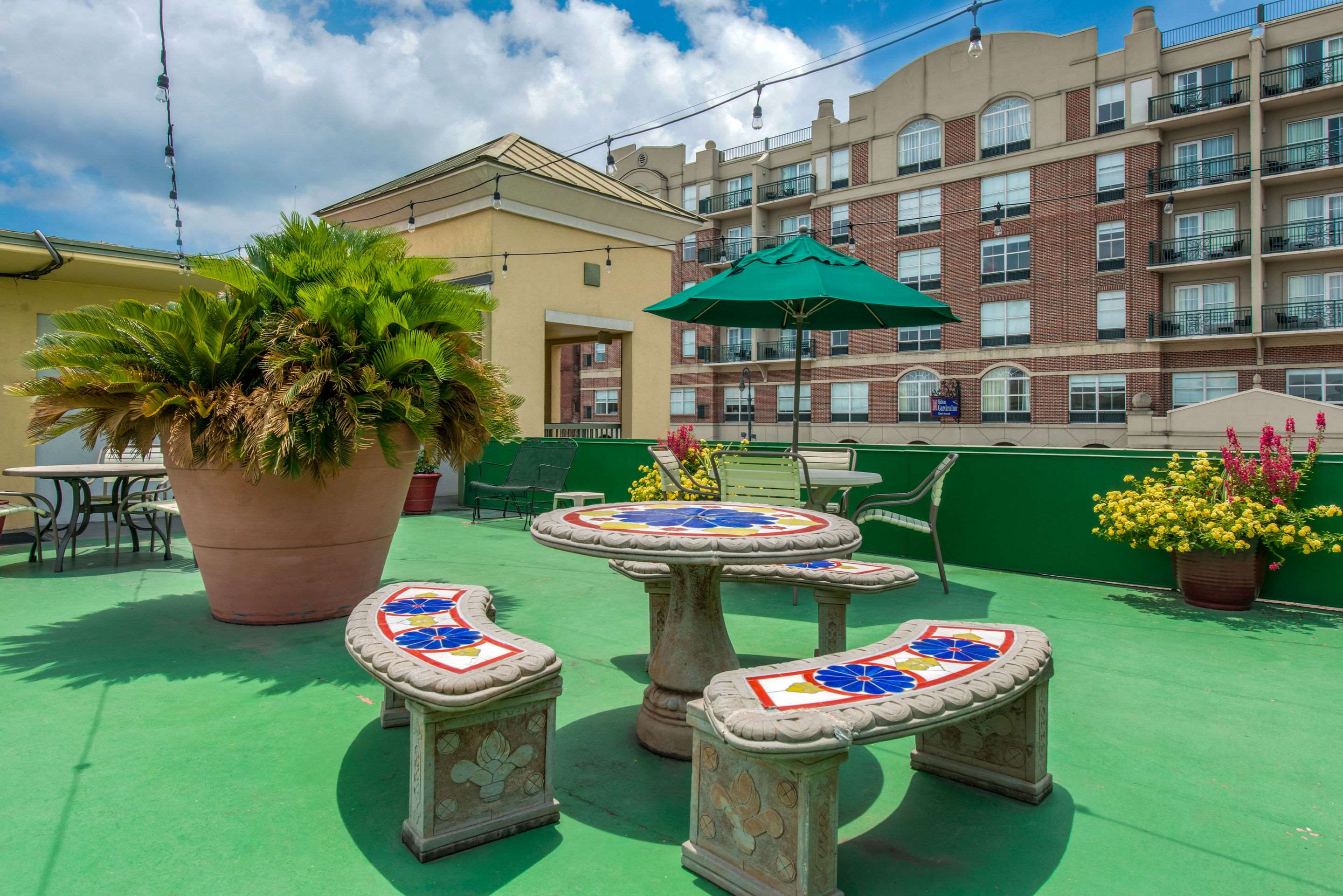 Enjoy the hotel patio