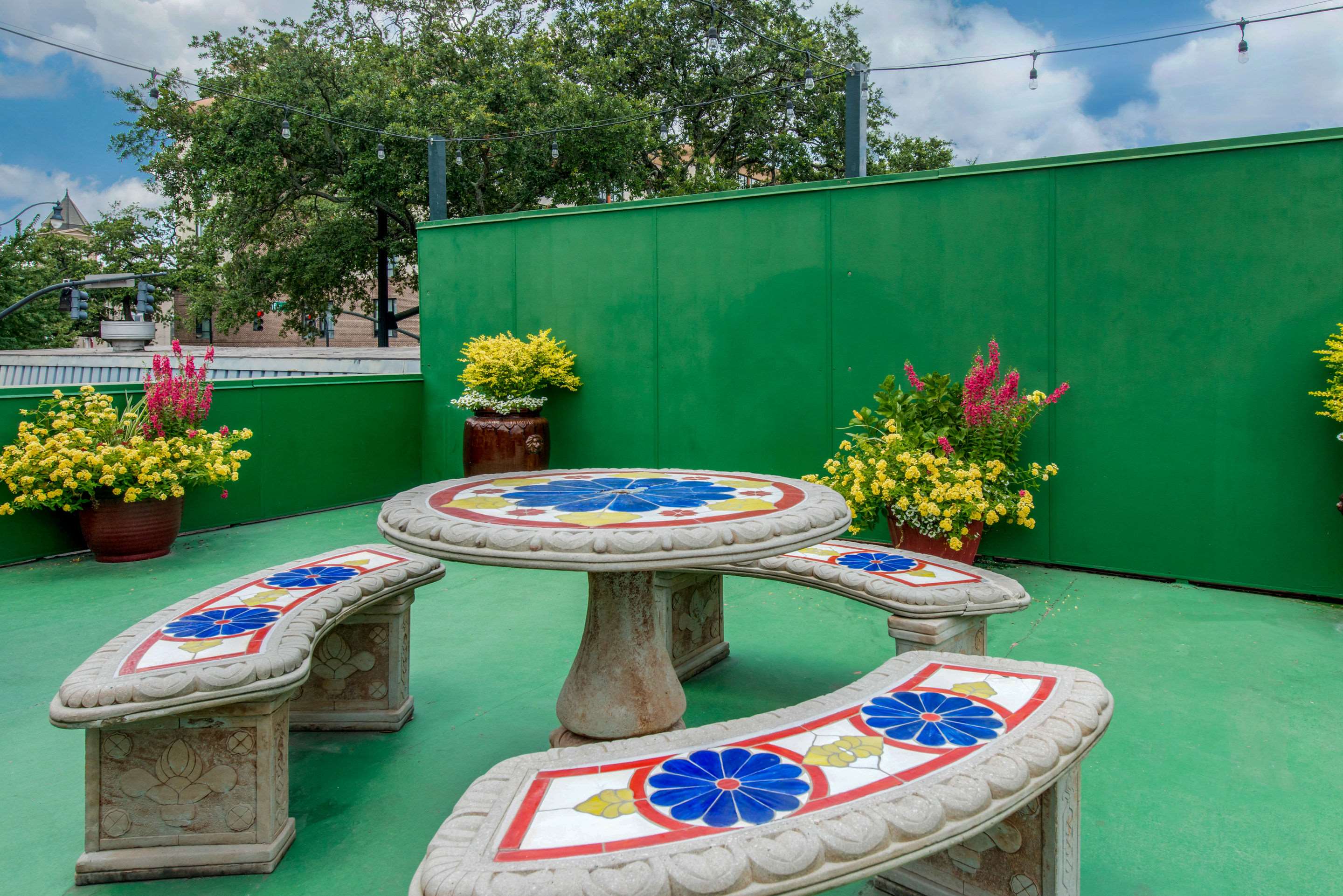 Enjoy the hotel patio
