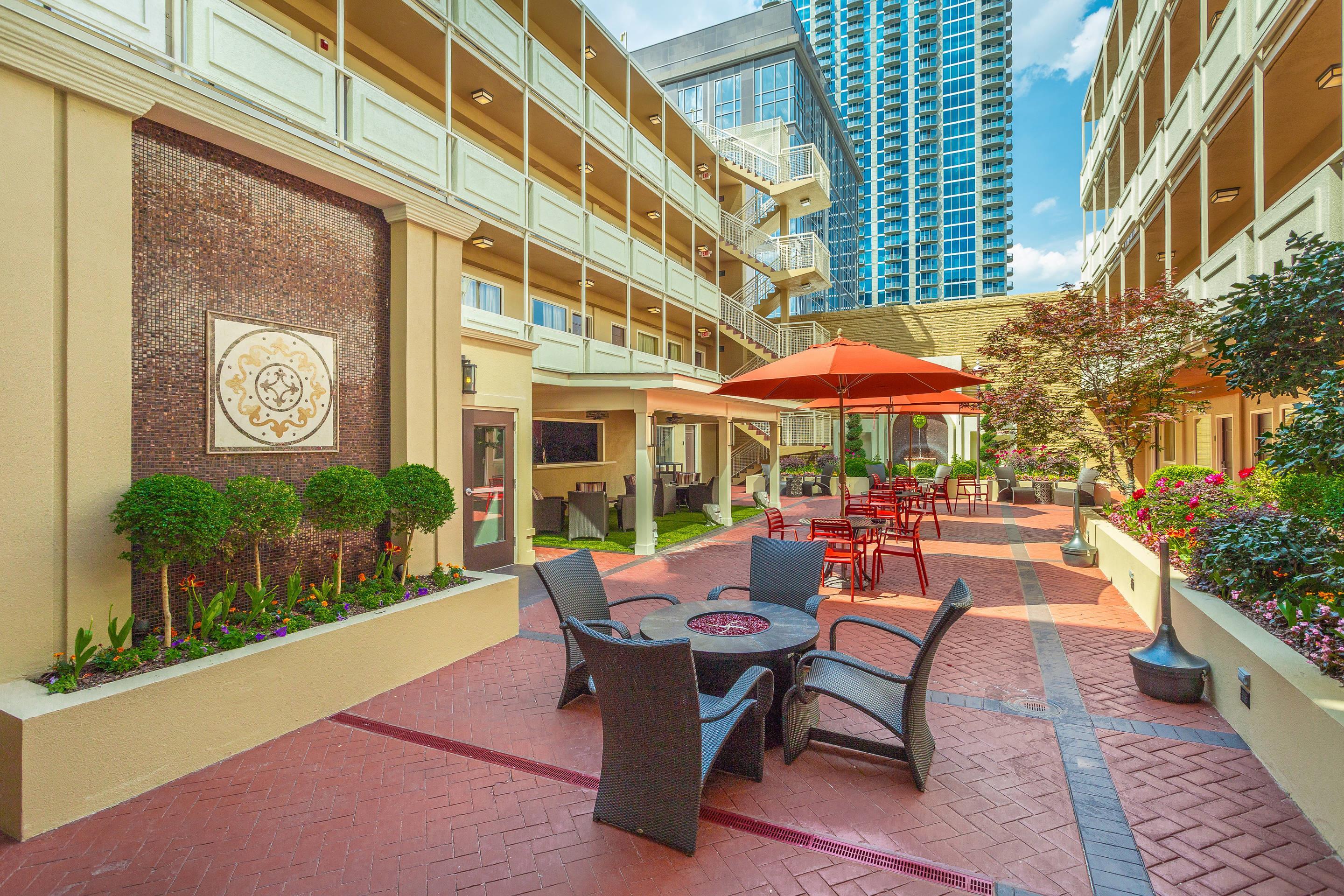 Hotel courtyard
