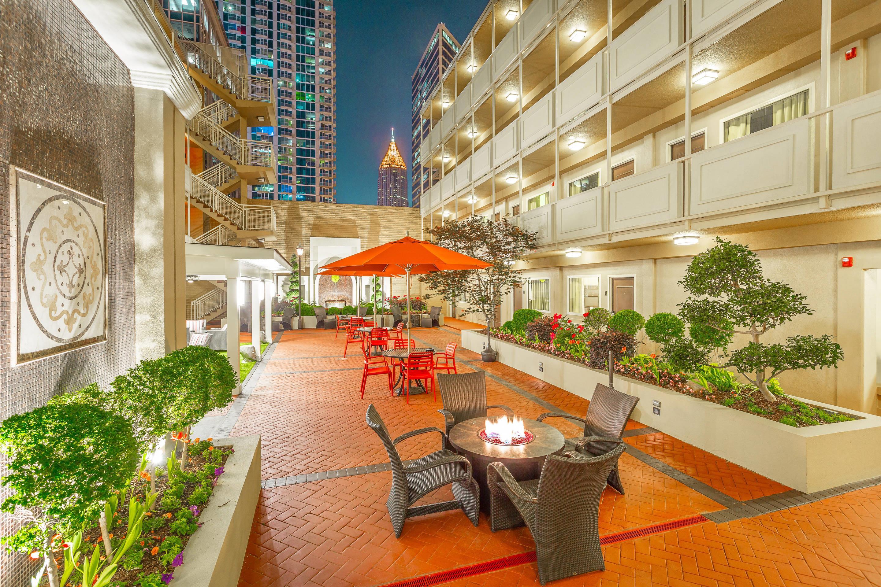 Hotel courtyard