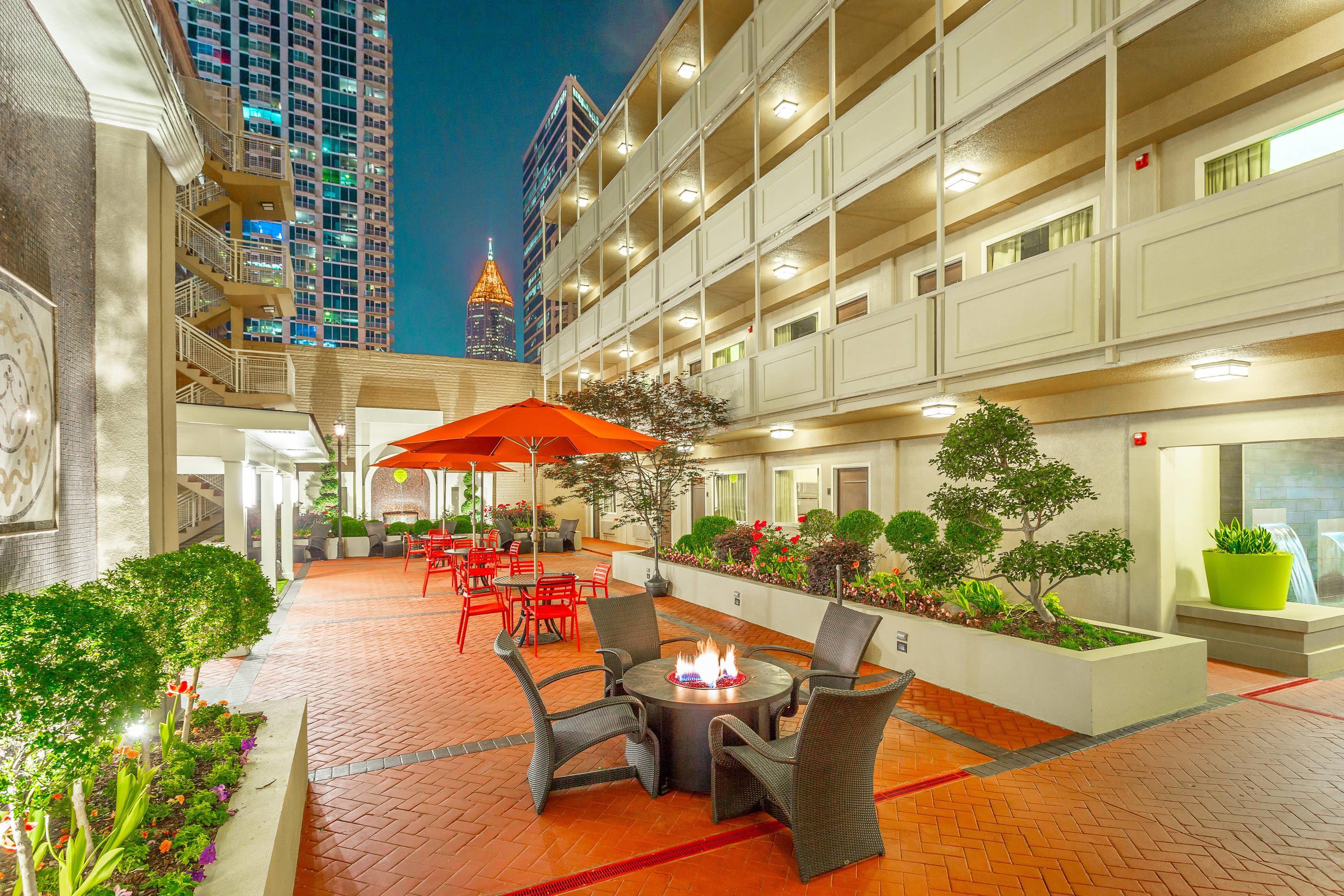 Hotel courtyard