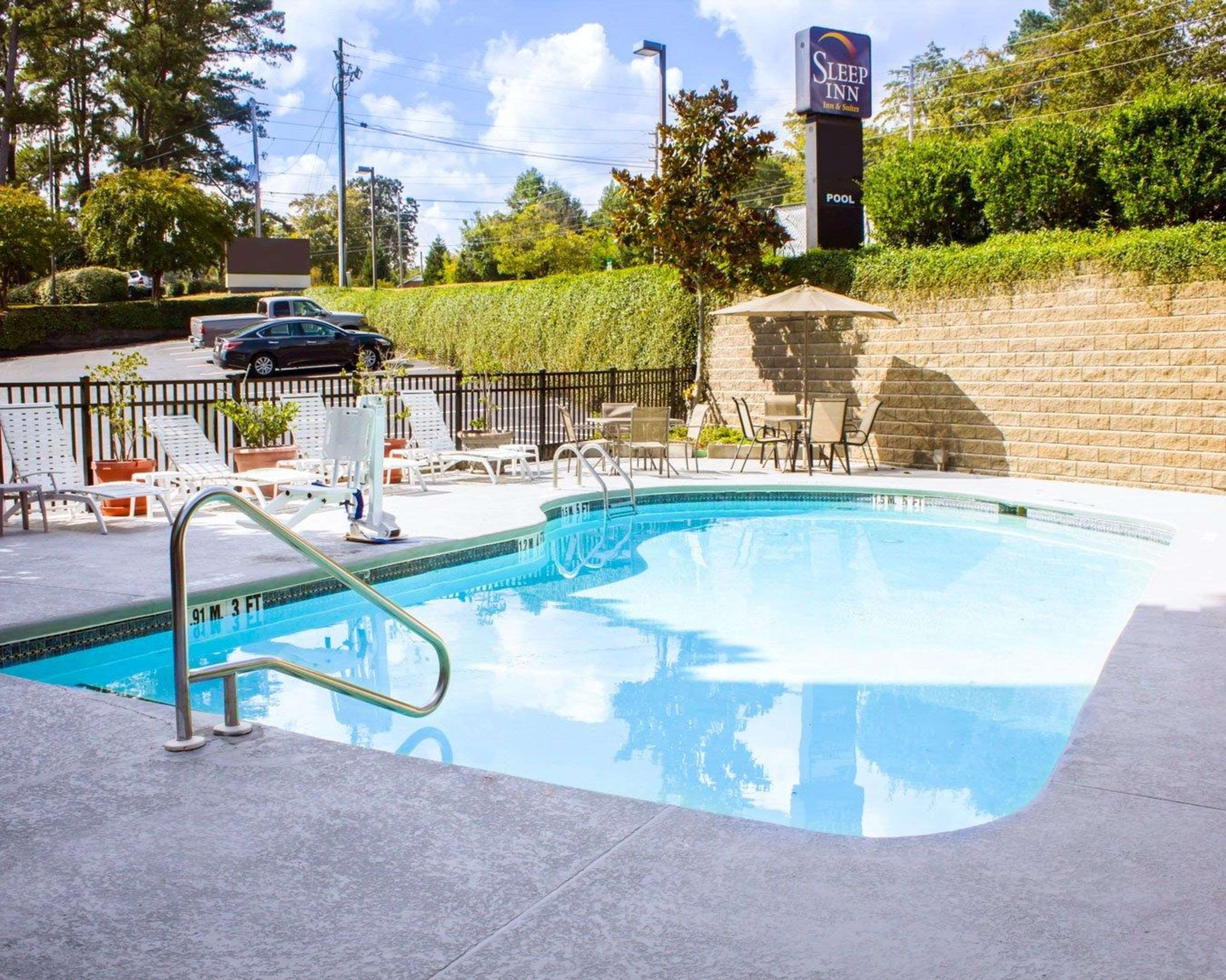 Outdoor pool with sundeck | Sleep Inn & Suites Columbus - State University Area