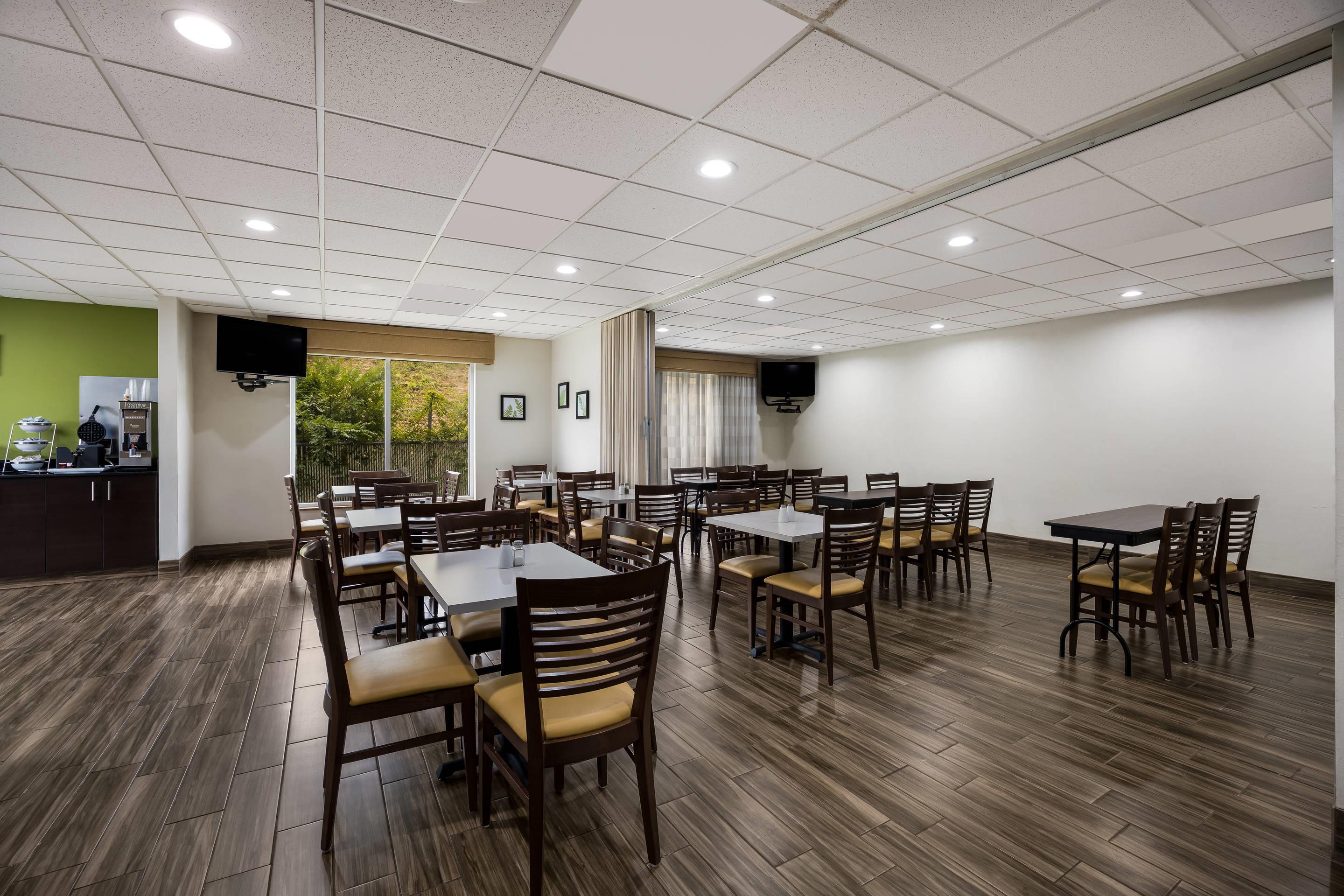 Enjoy breakfast in this seating area