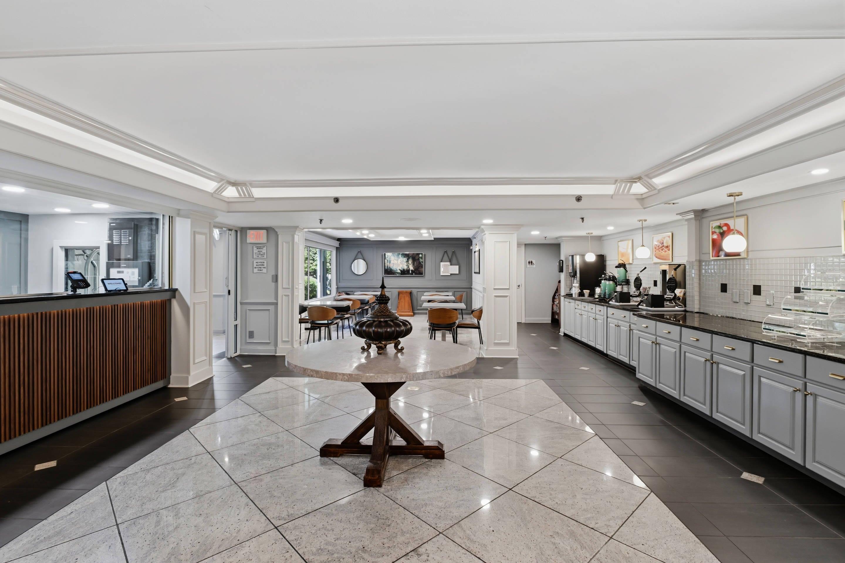 Spacious lobby