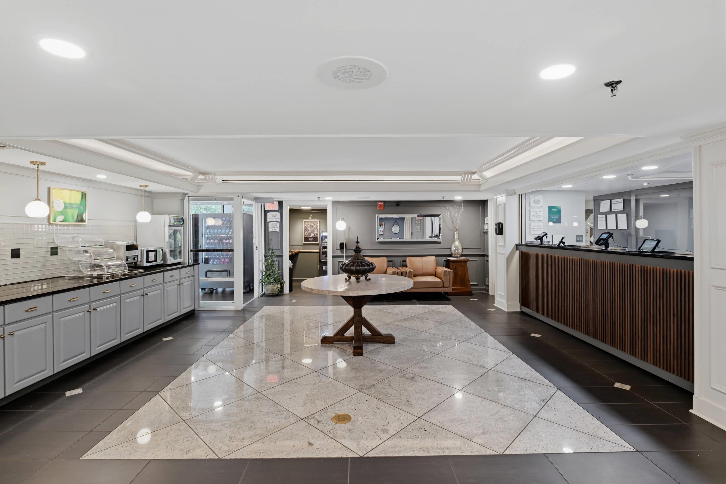 Spacious lobby