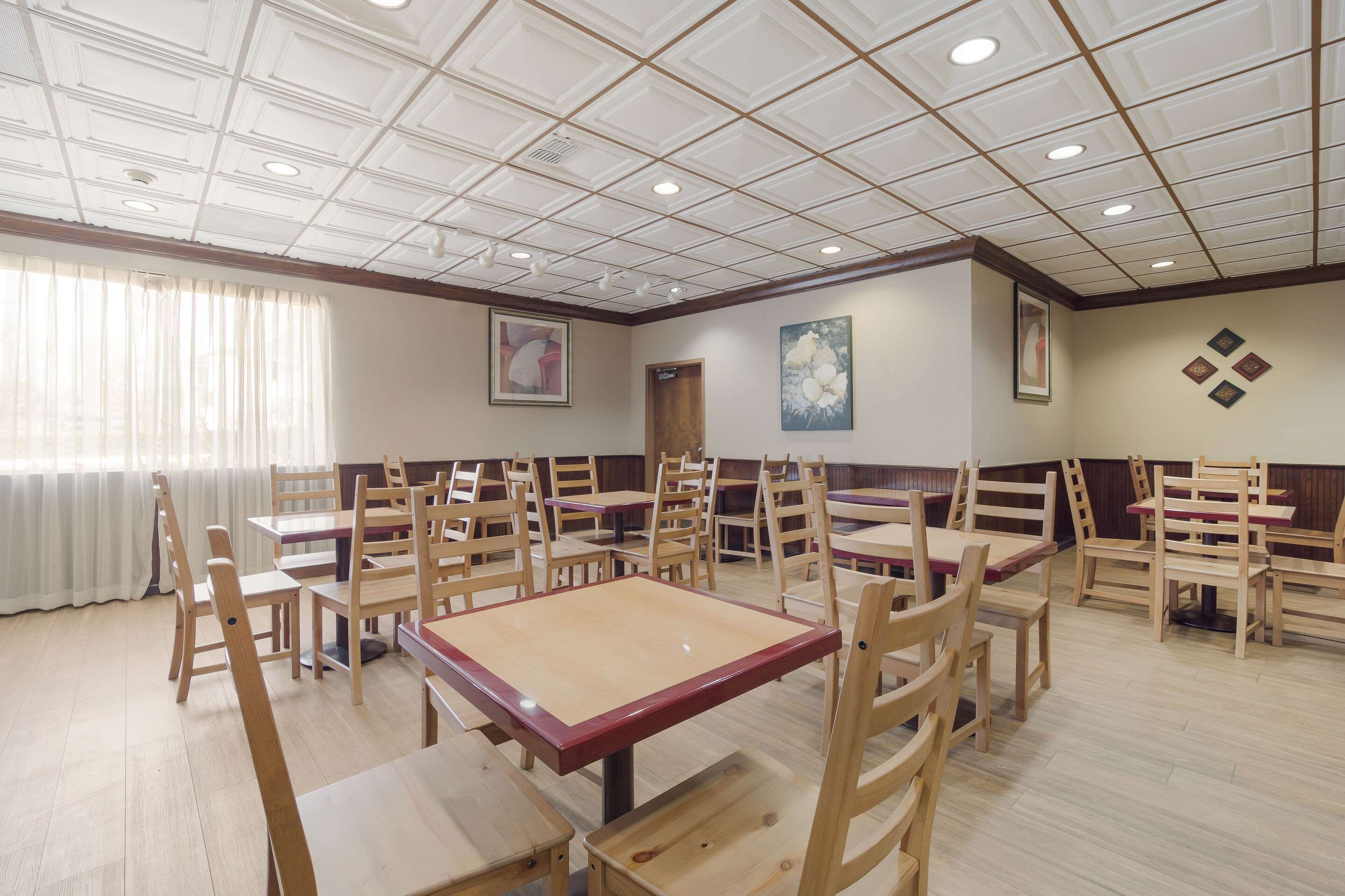 Enjoy breakfast in this seating area