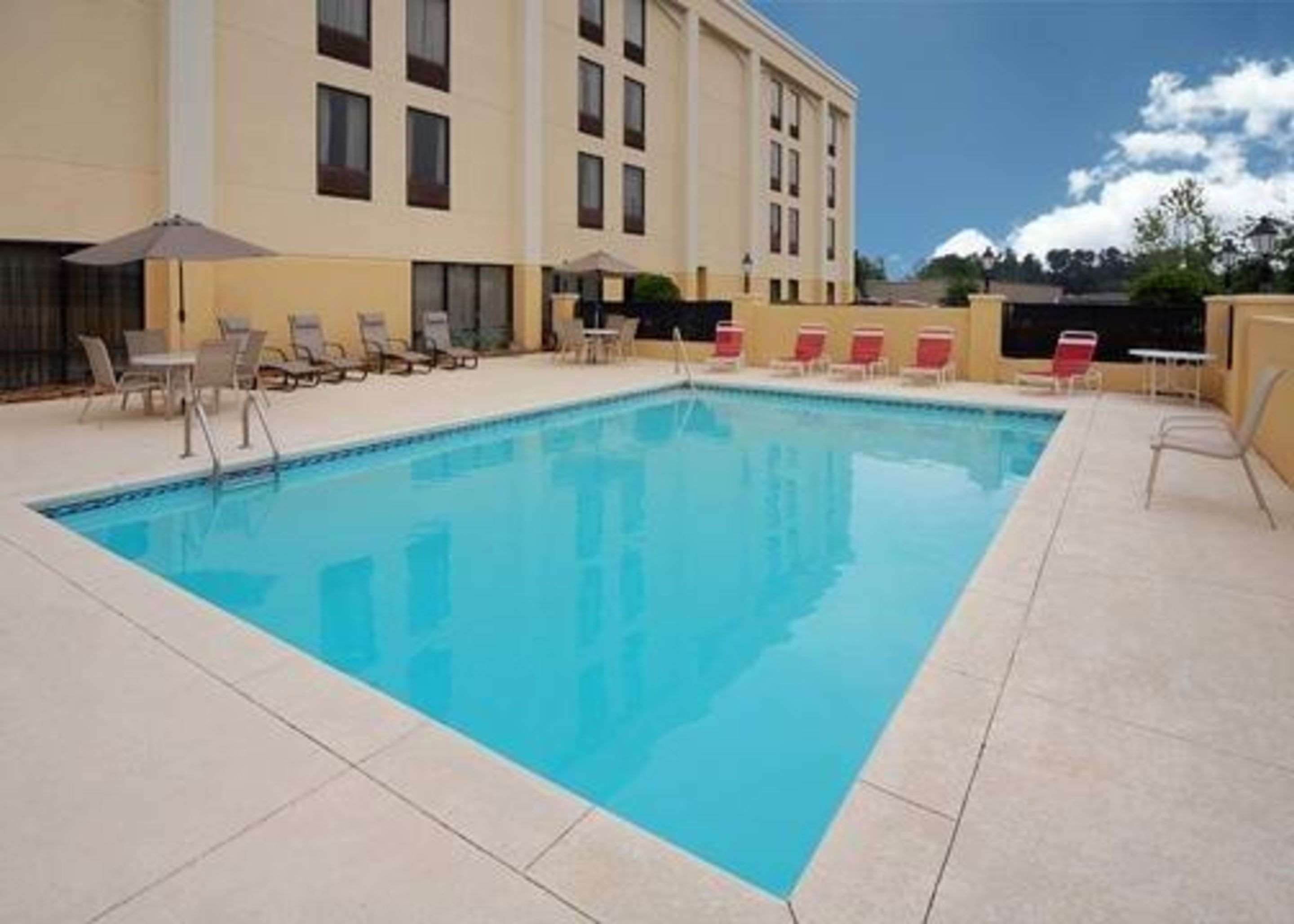 Outdoor pool with sundeck