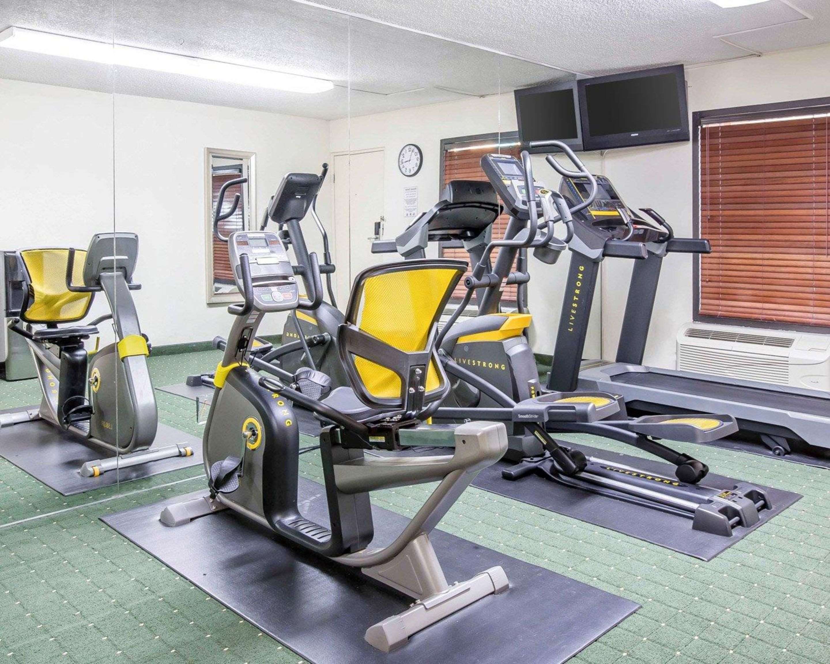 Fitness center with television
