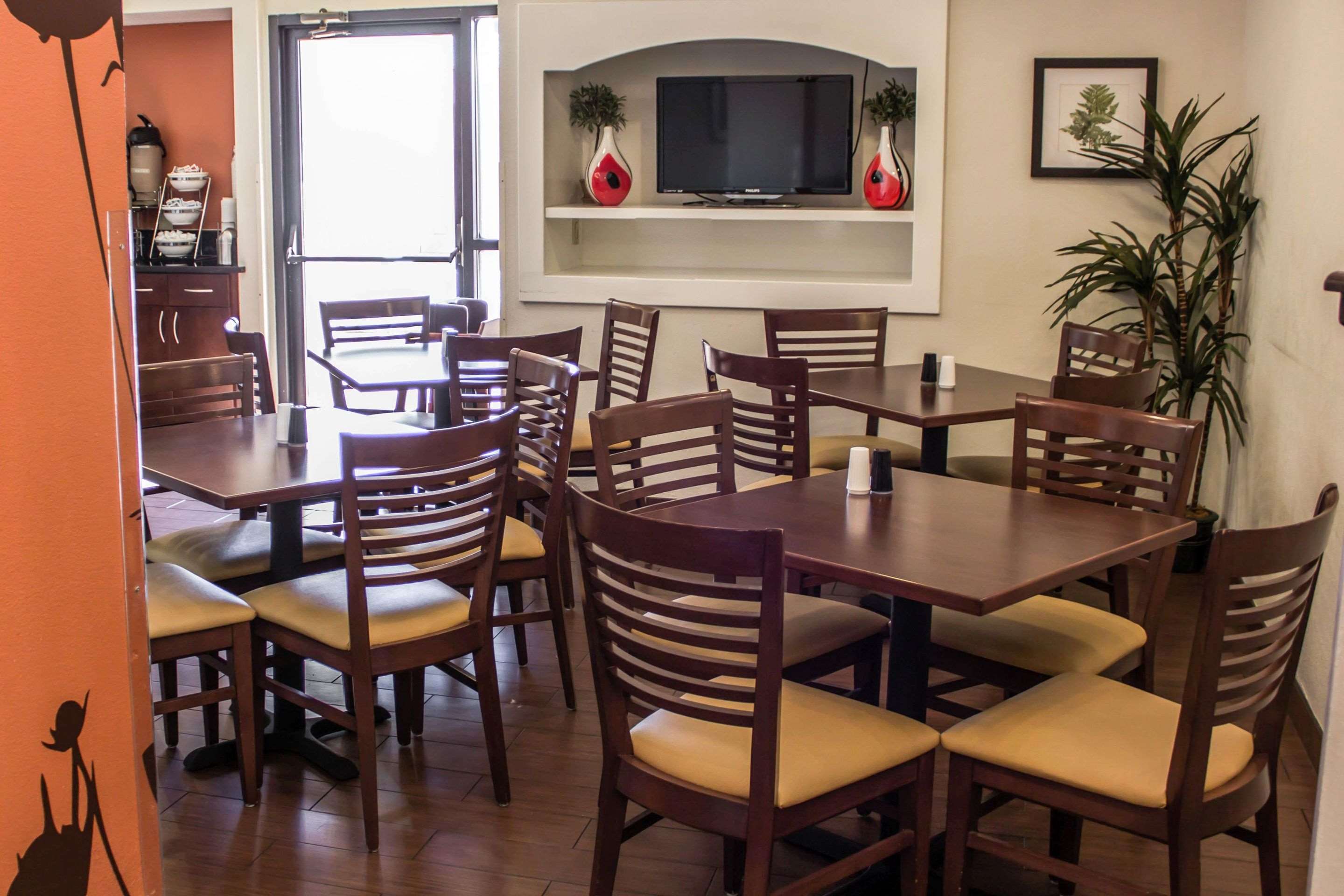 Enjoy breakfast in this seating area