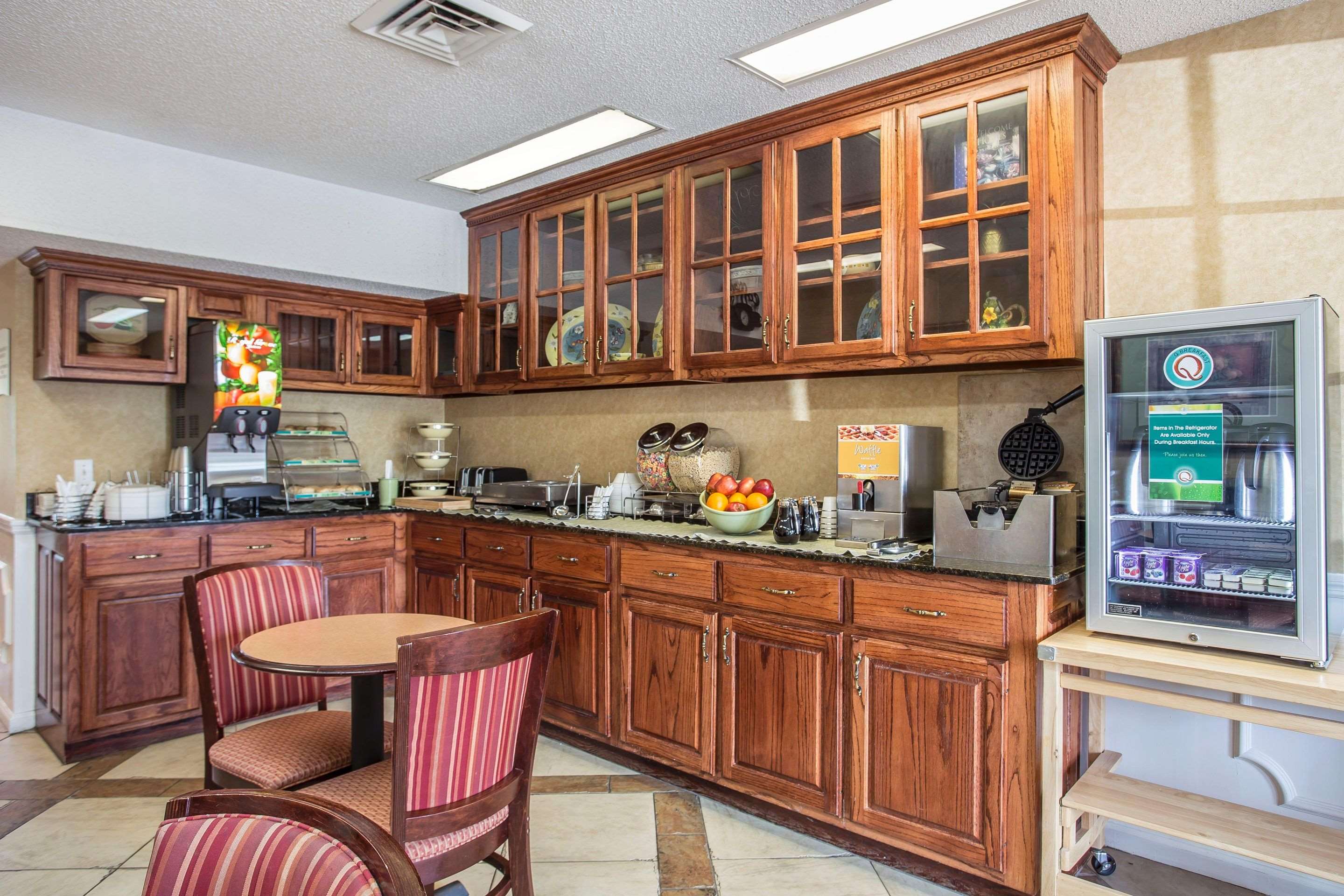 Enjoy breakfast in this seating area