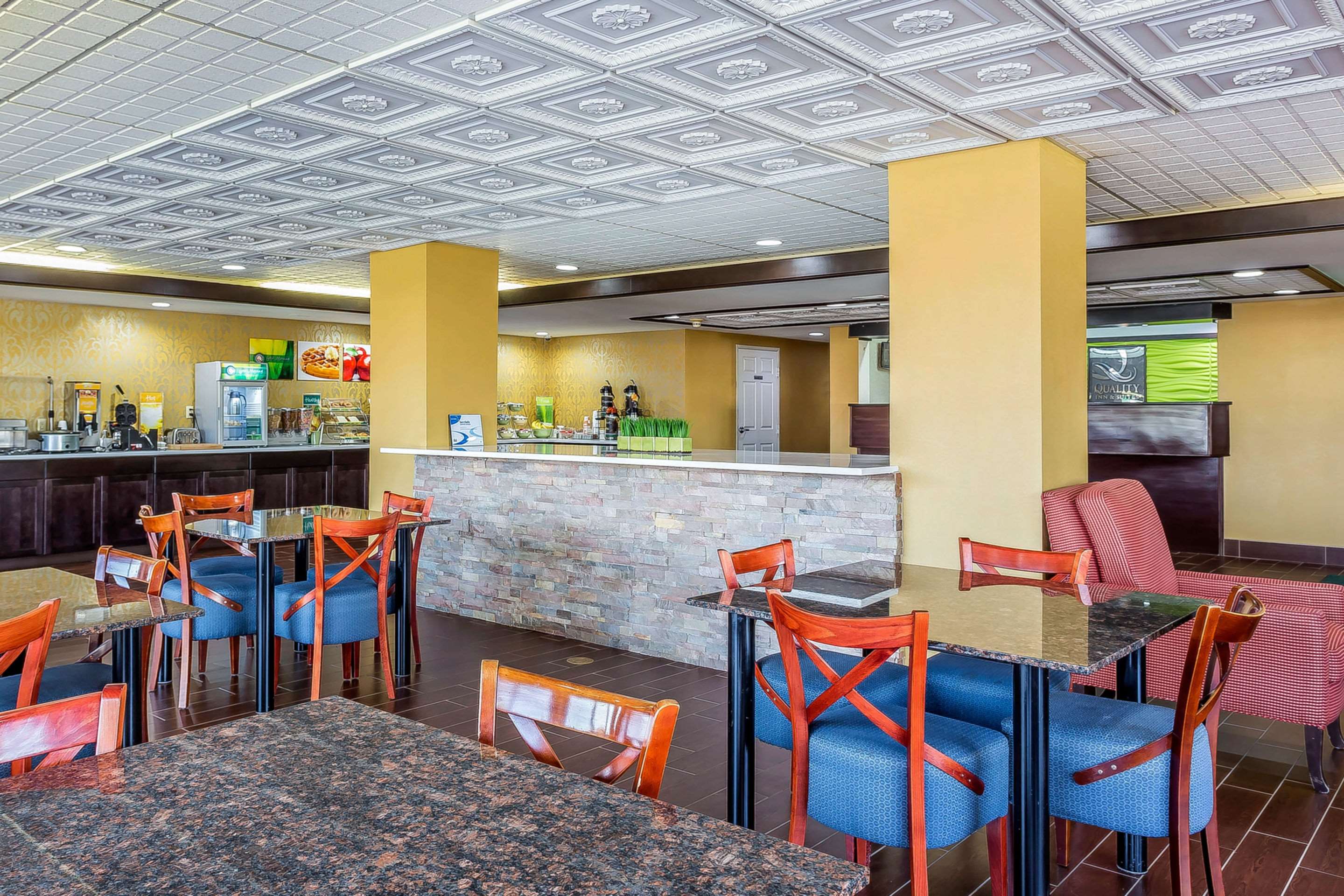 Enjoy breakfast in this seating area