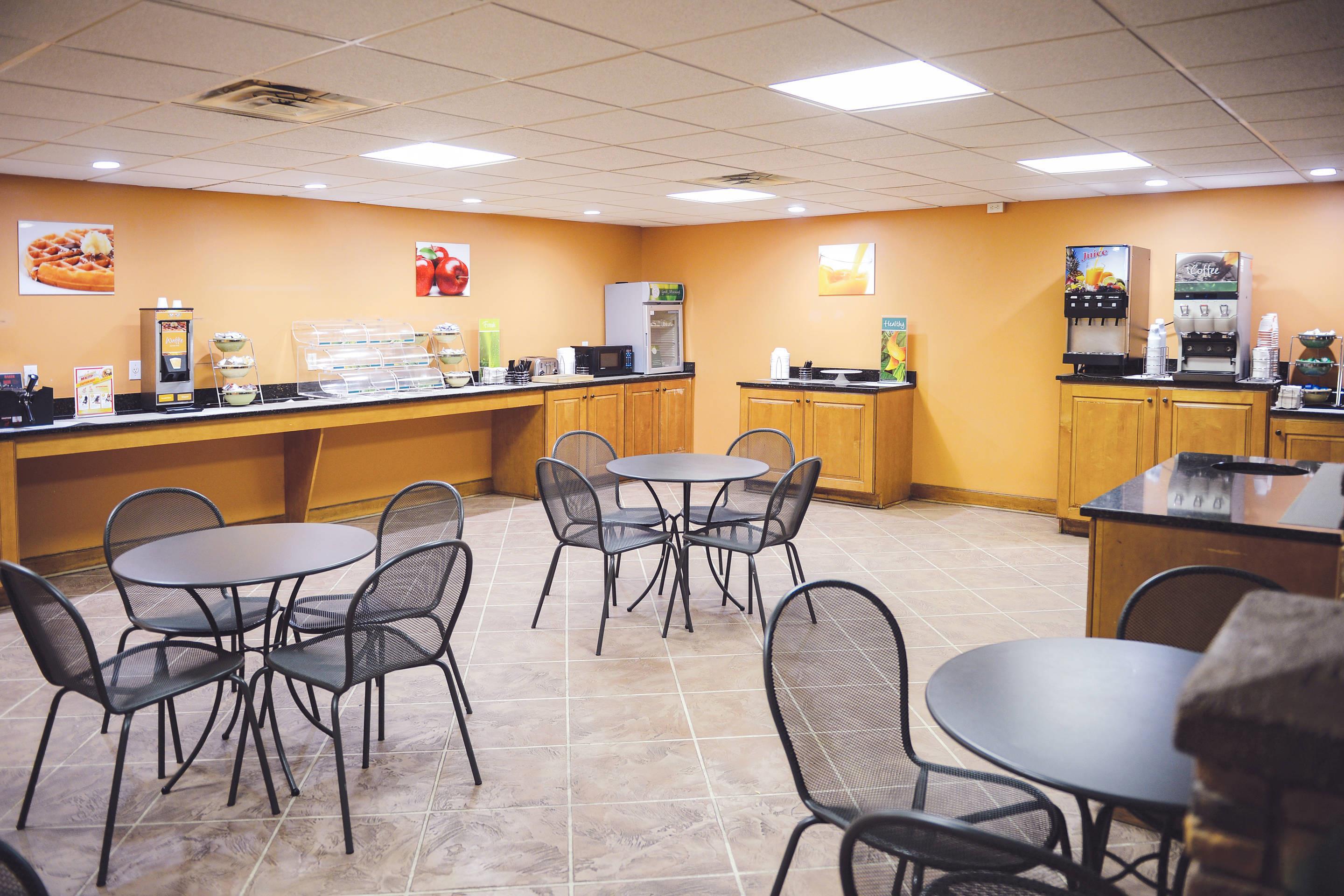 Spacious breakfast area