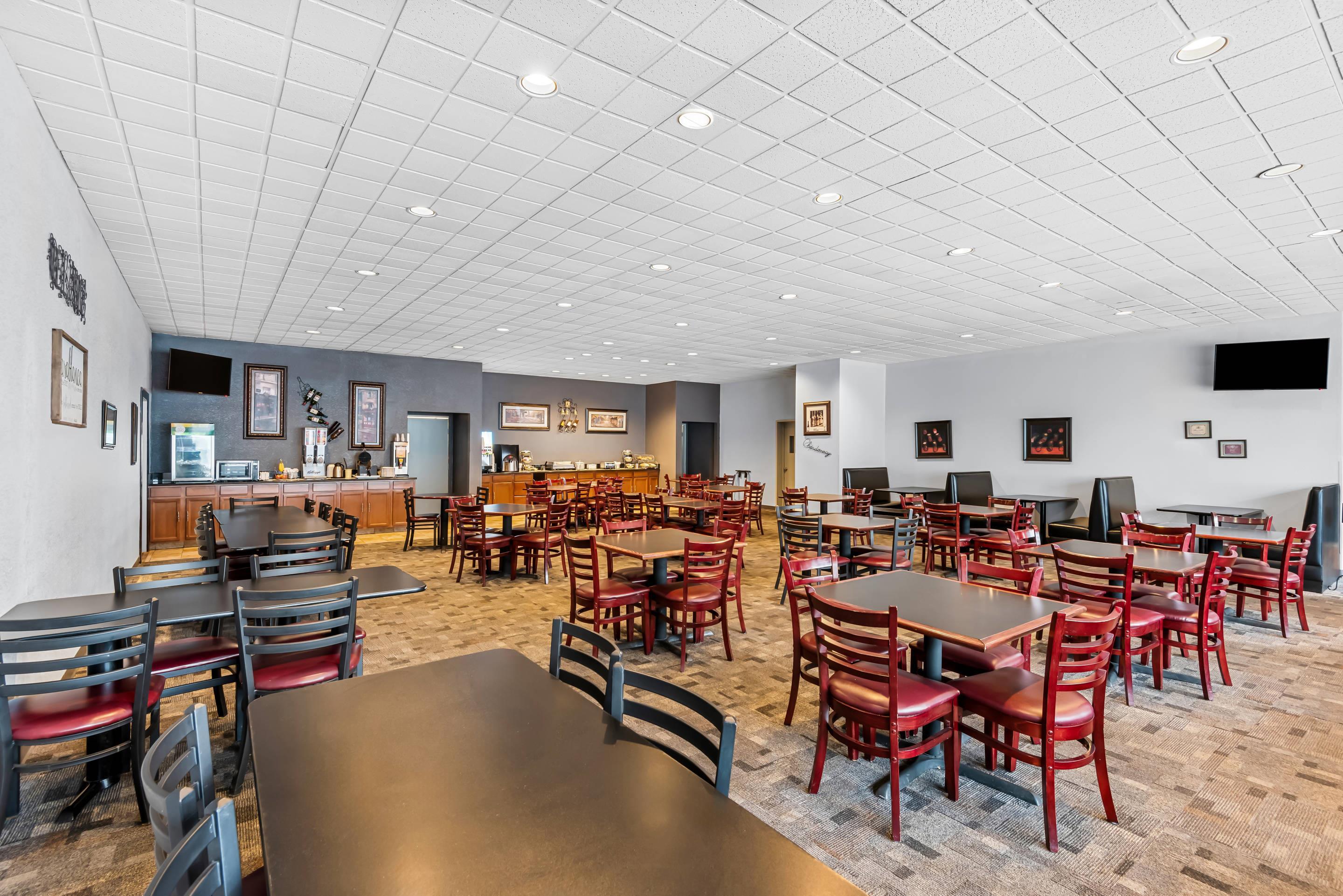 Enjoy breakfast in this seating area